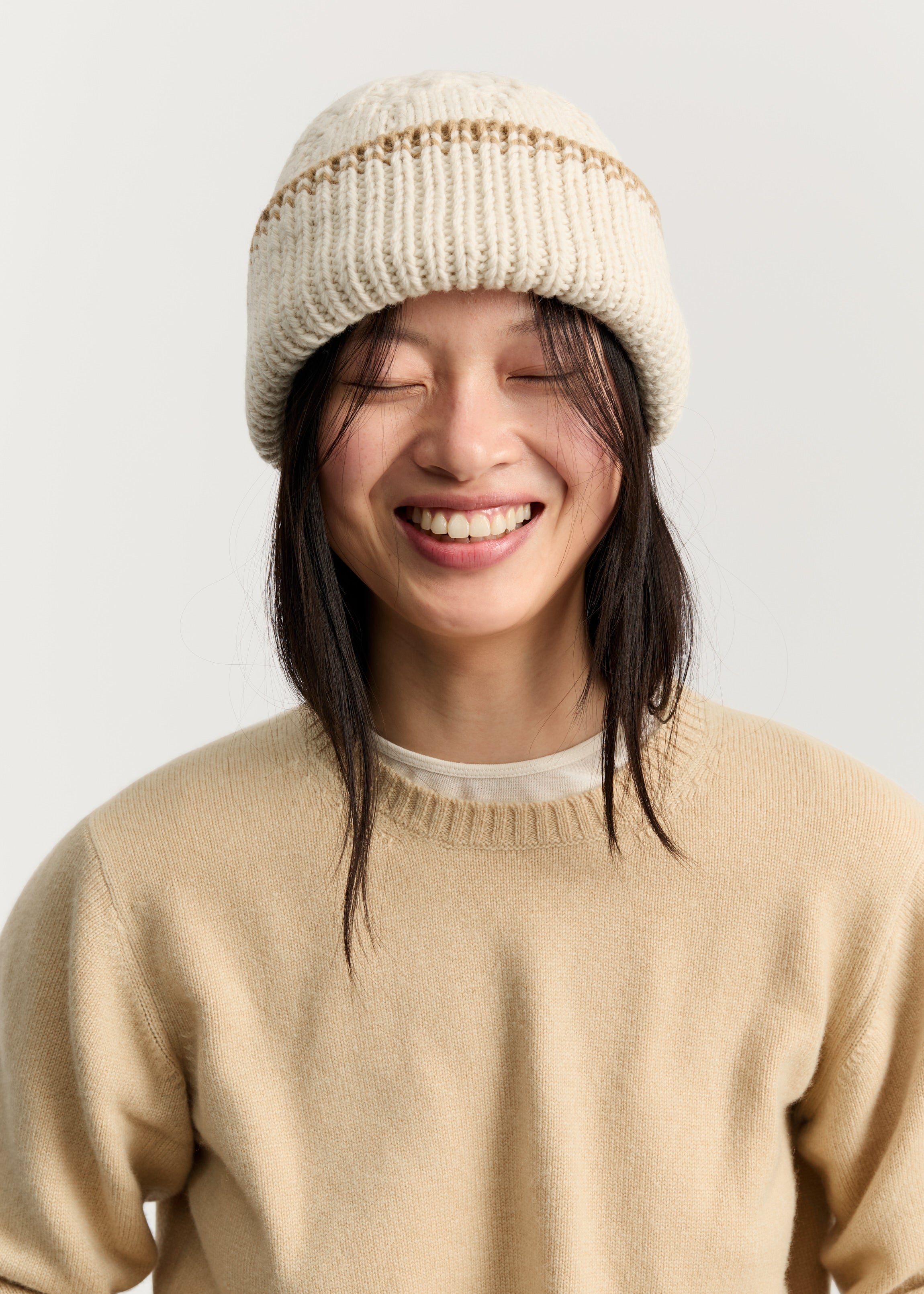 Paula beanie – wool | Mix Fawn Hat aiayu