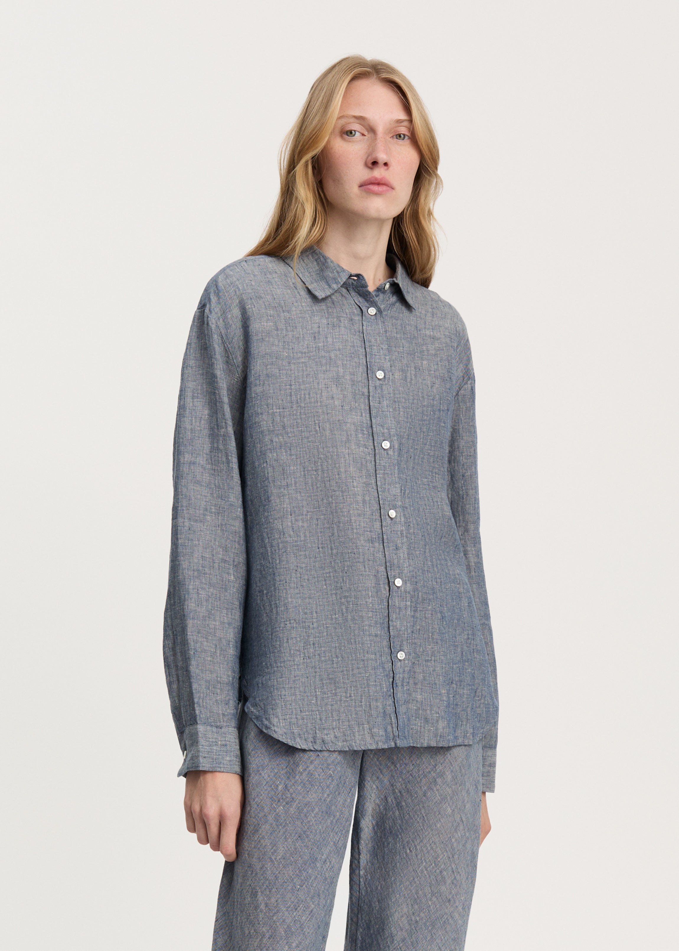 Paulina shirt linen | Night Sky Shirt Woven aiayu