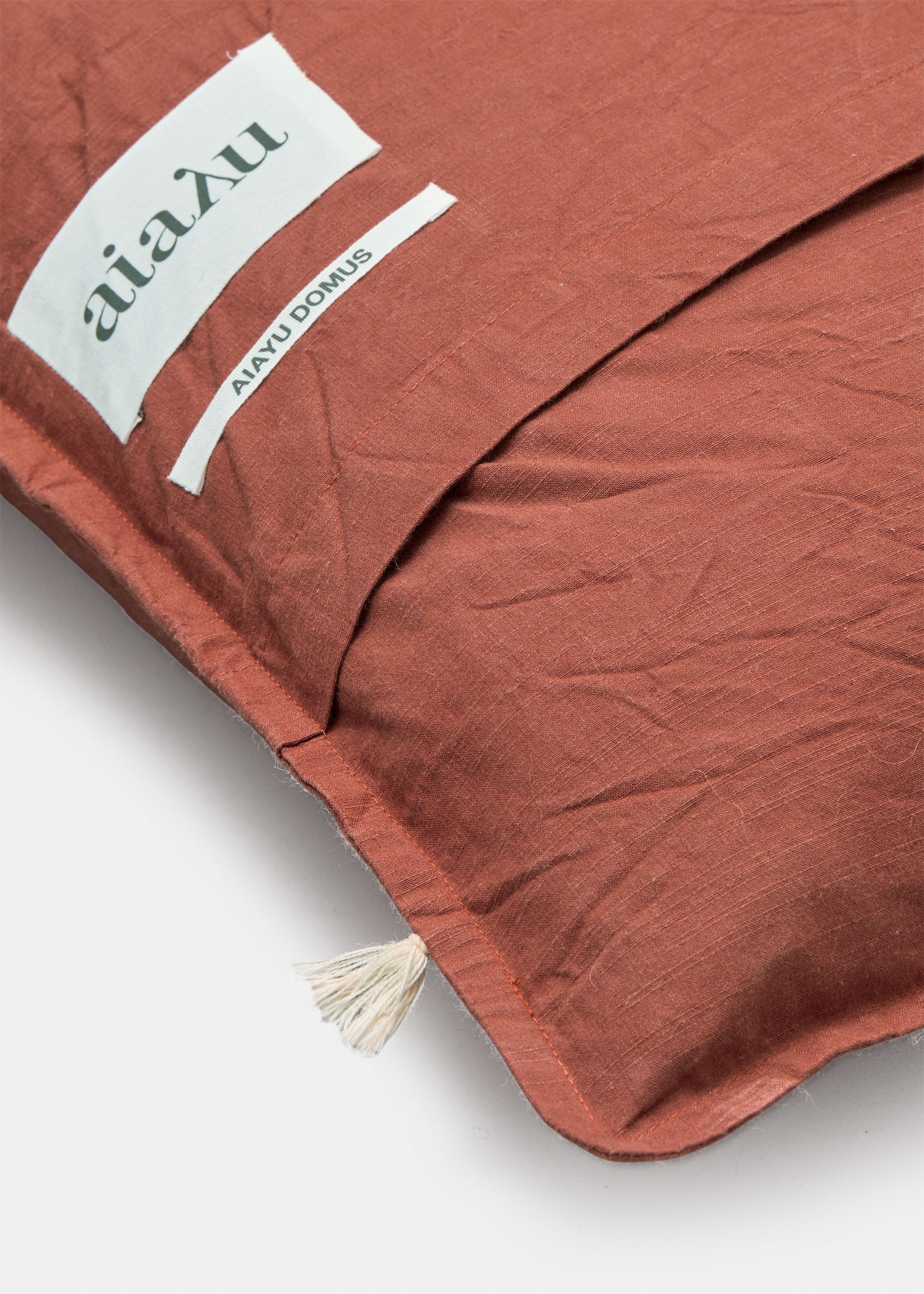 Pillow cotton slub - 50x50 | Terracotta aiayu.com