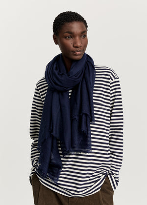 Poon scarf – pure cashmere | Navy Scarf aiayu
