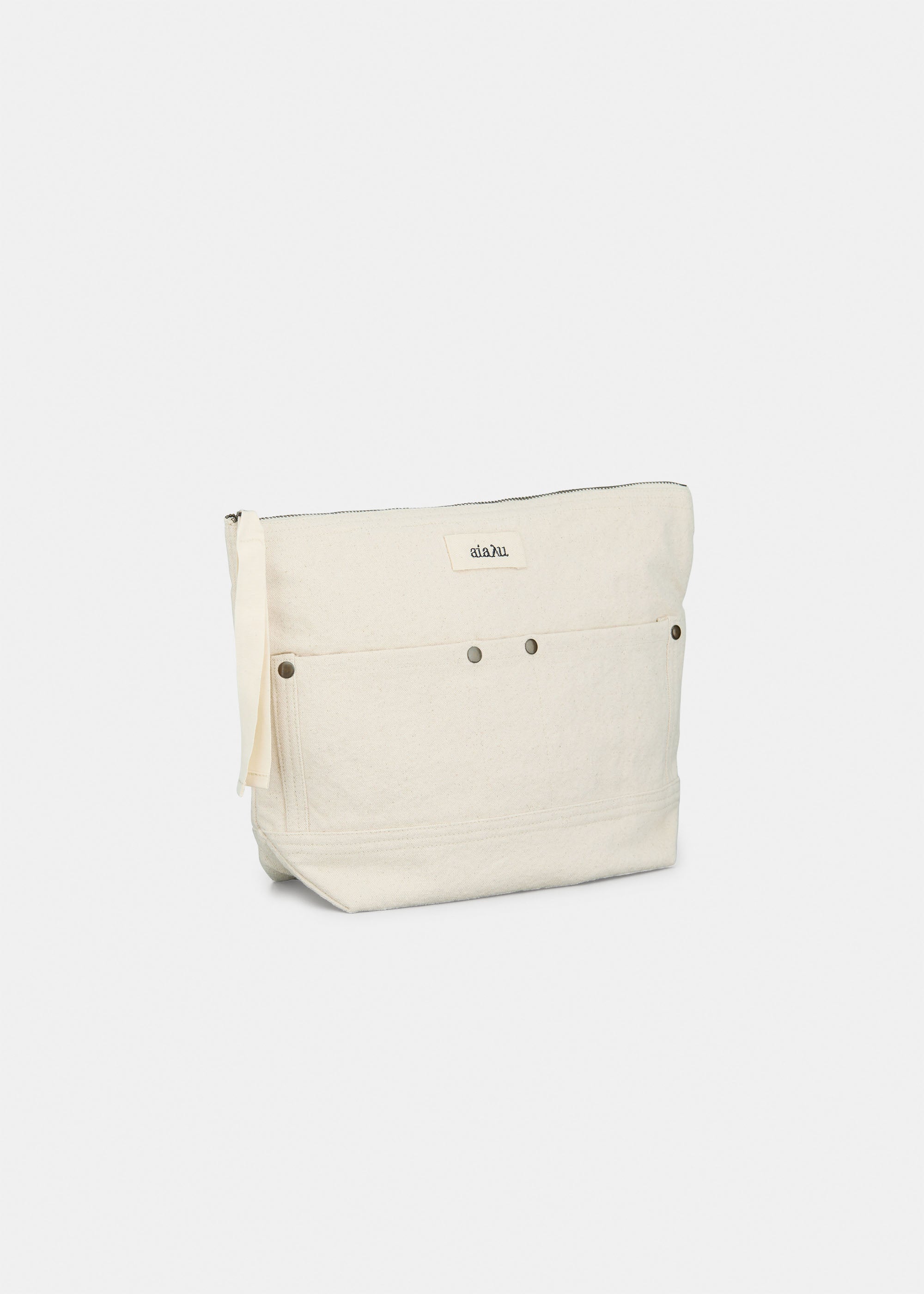 Pouch pocket canvas | Pure Ecru Bag aiayu