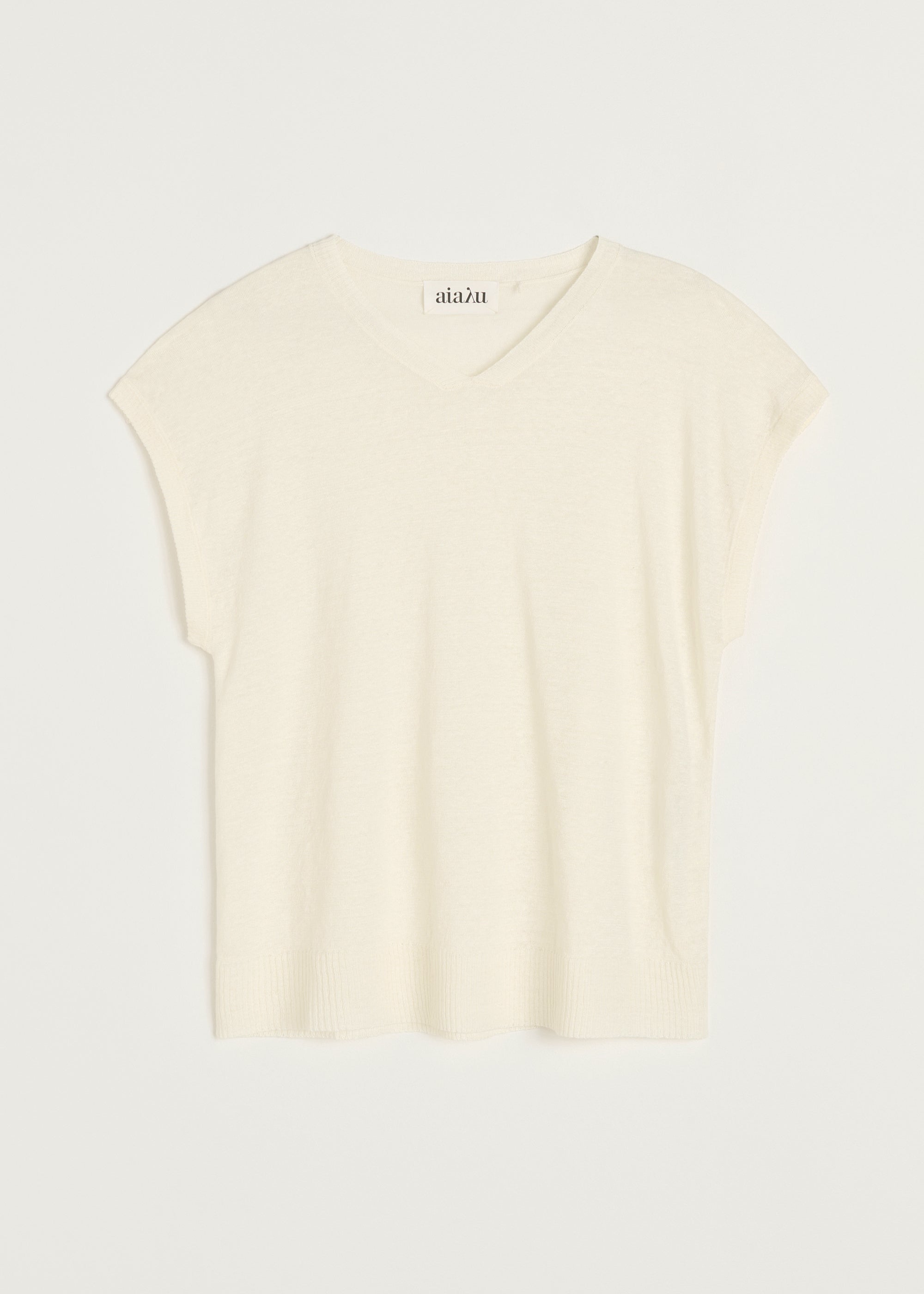 Priti vest – linen | Ecru Vest aiayu