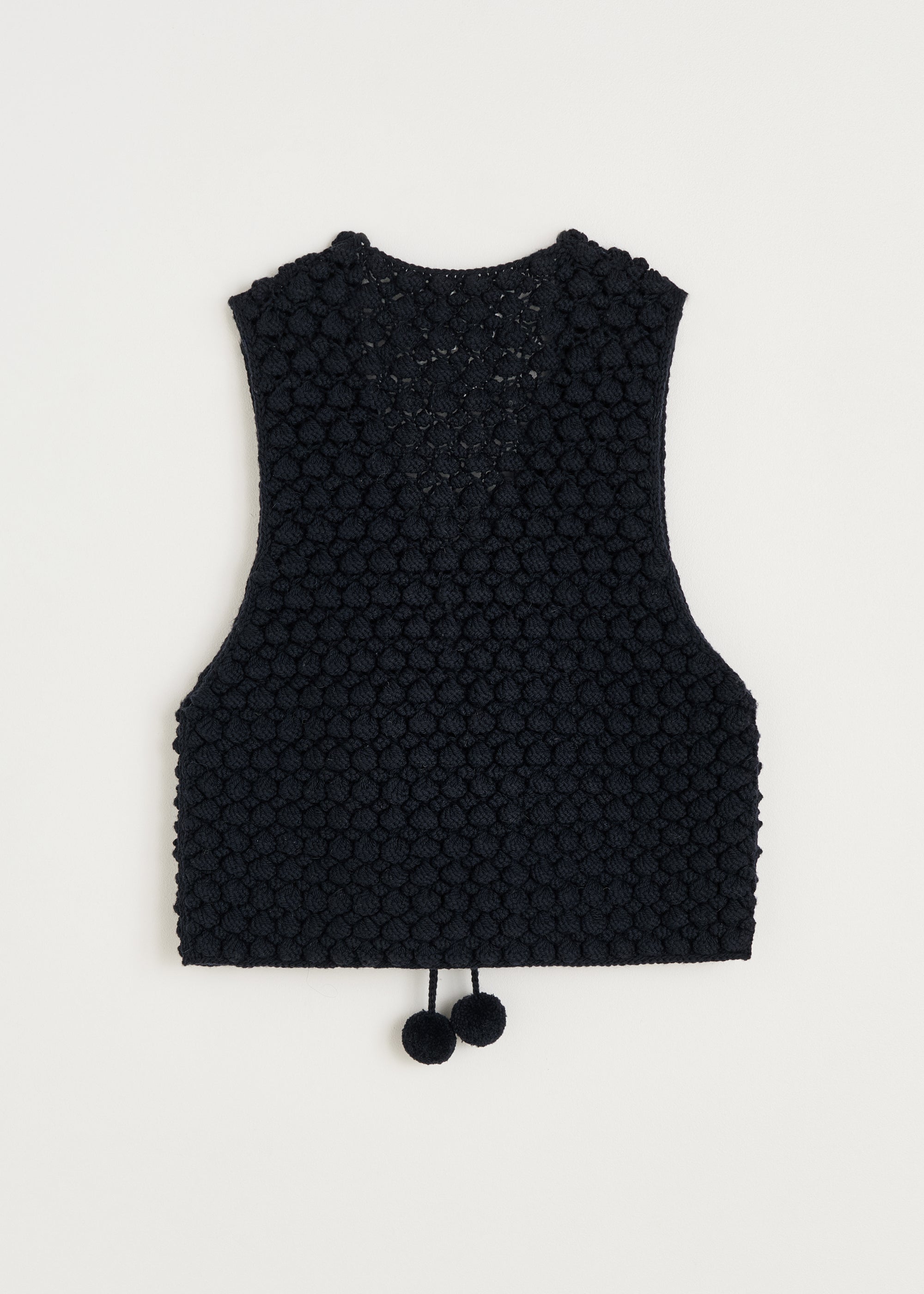 Ravi vest – highland wool | Black Navy Vest aiayu