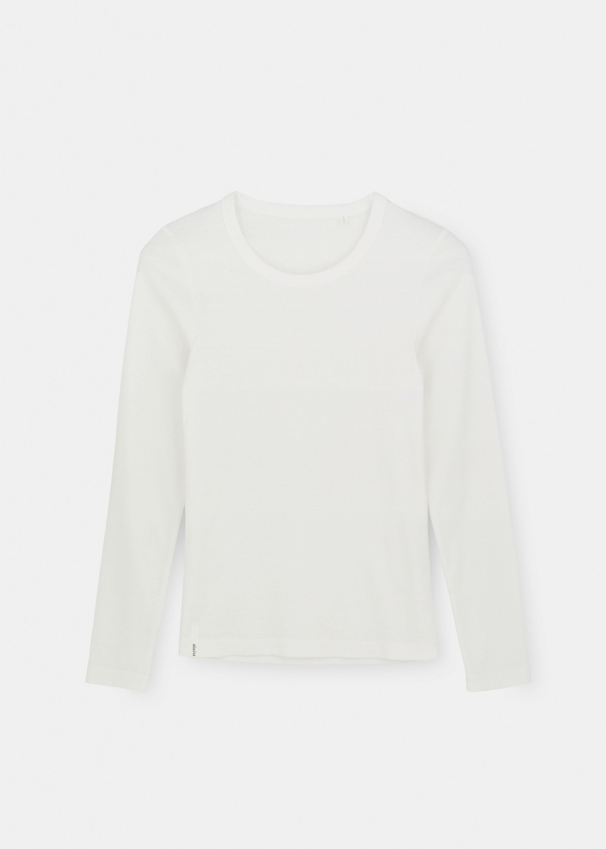 Rib long sleeve tee | Off White T-shirt aiayu