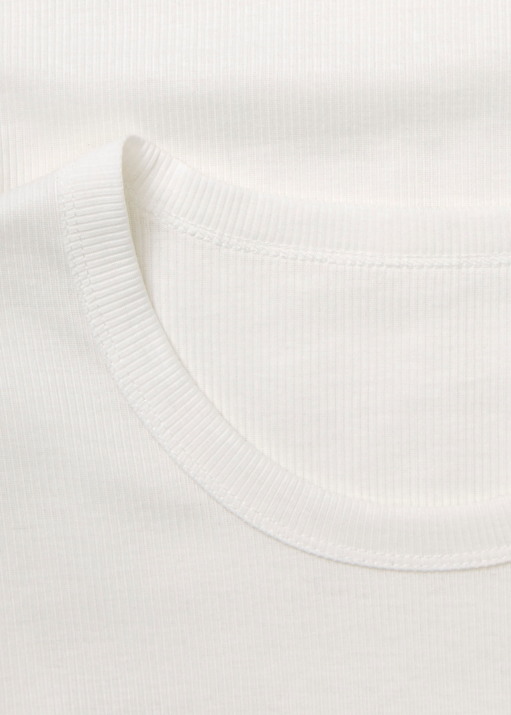 Rib long sleeve tee | Off White T-shirt aiayu