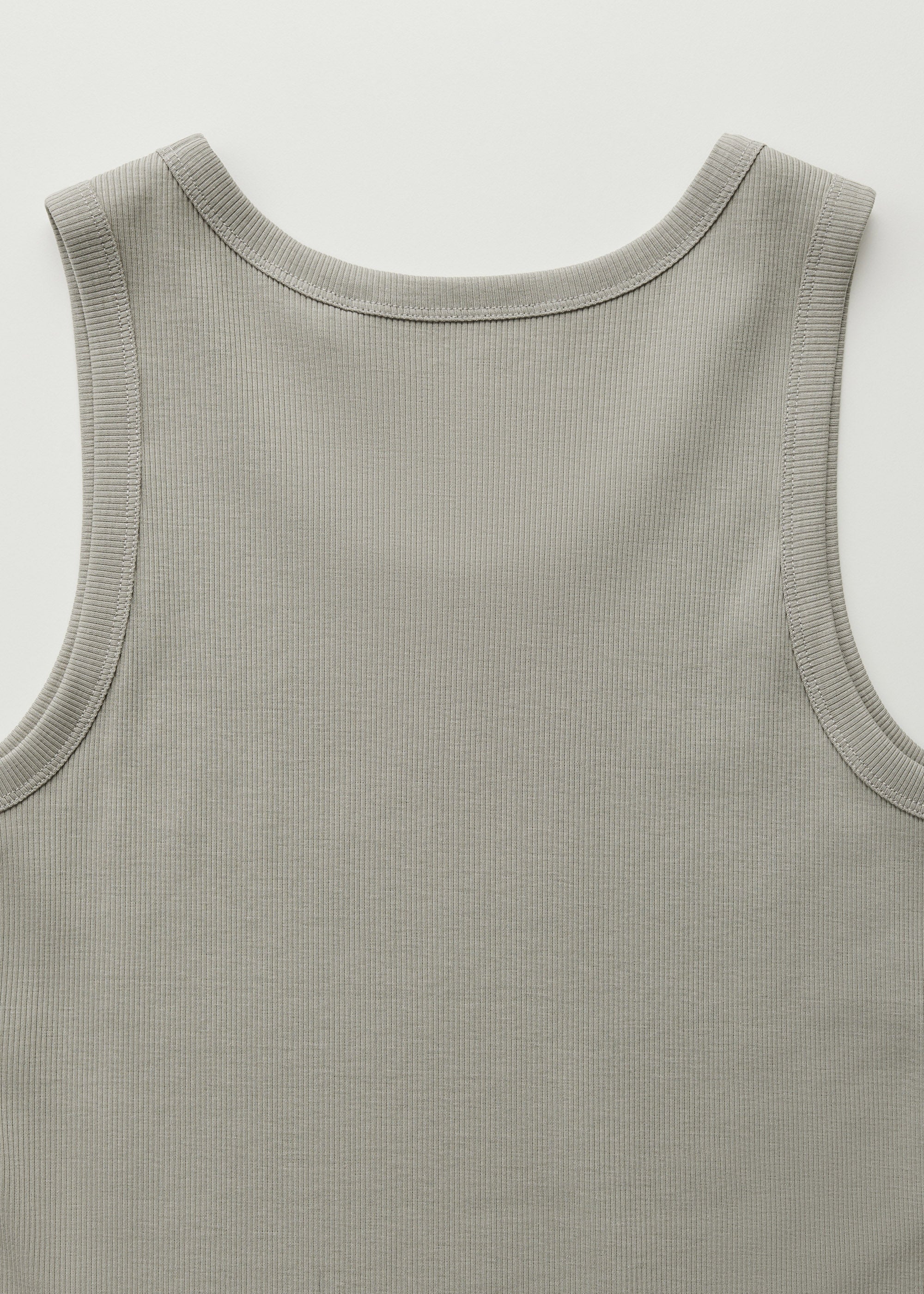 Rib tank top | Grey Top aiayu