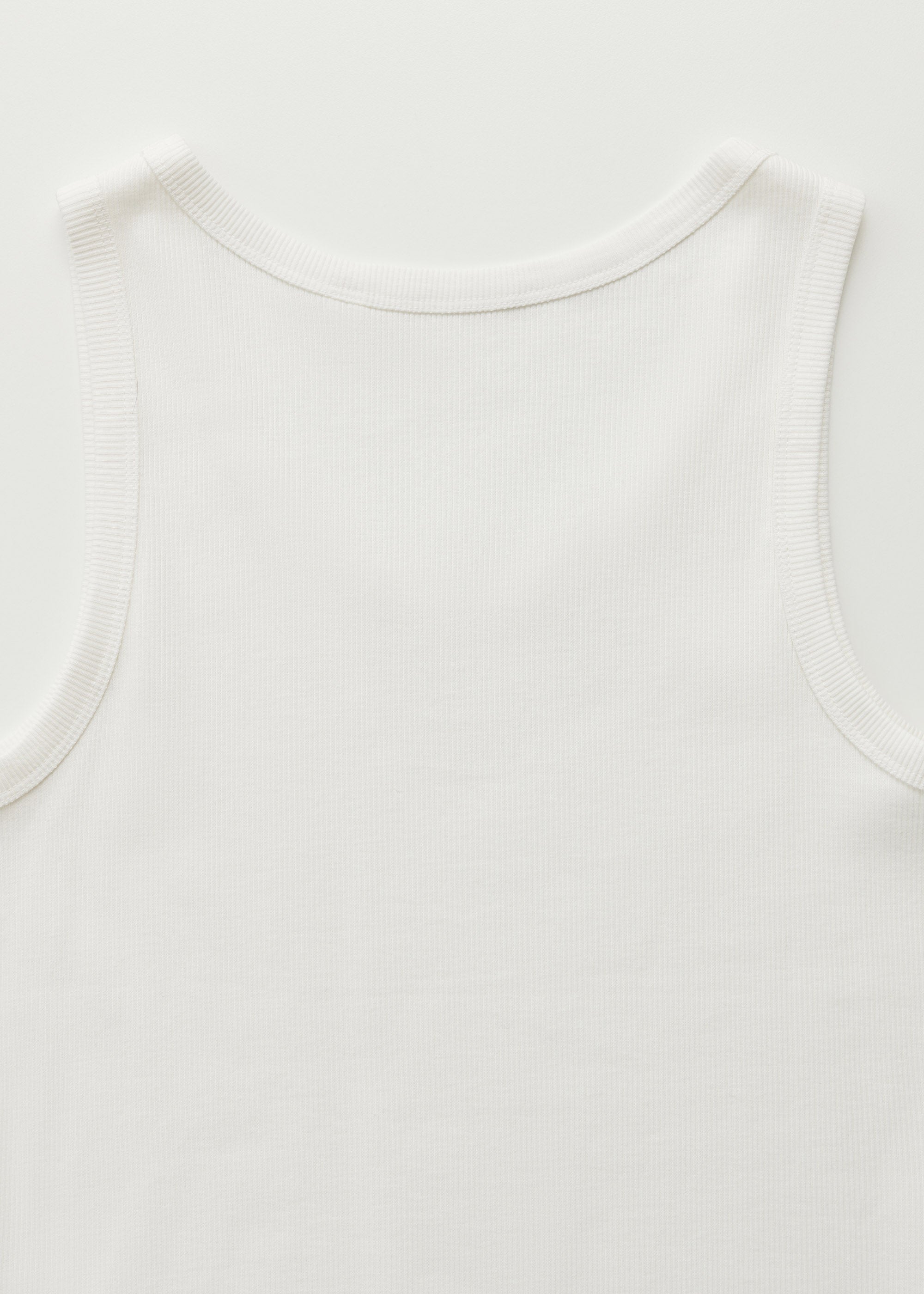 Rib tank top | Off White Top aiayu