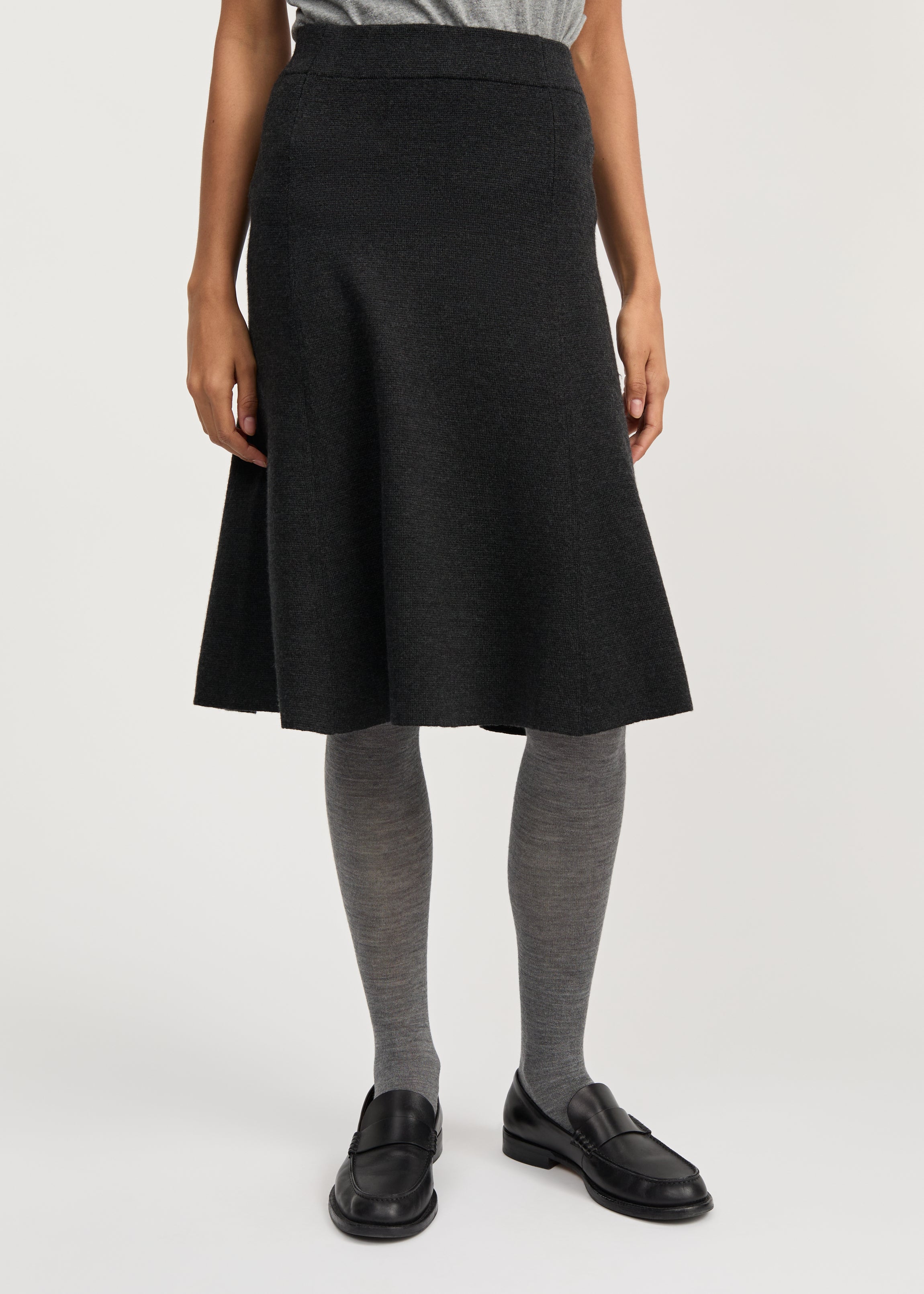 Riley skirt – merino wool | Antracite Skirt aiayu