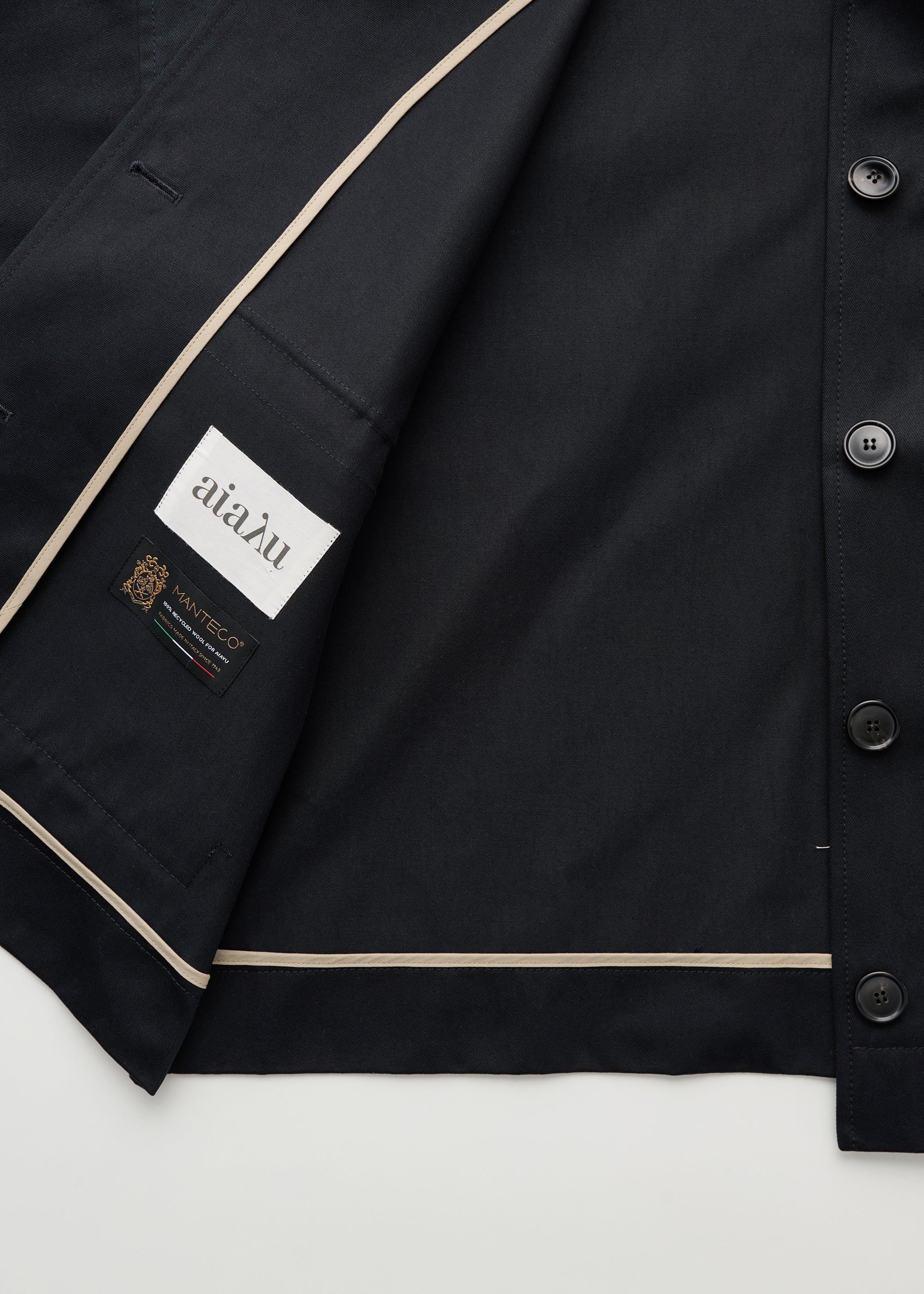 Ritu jacket twill | Black Navy Jacket aiayu