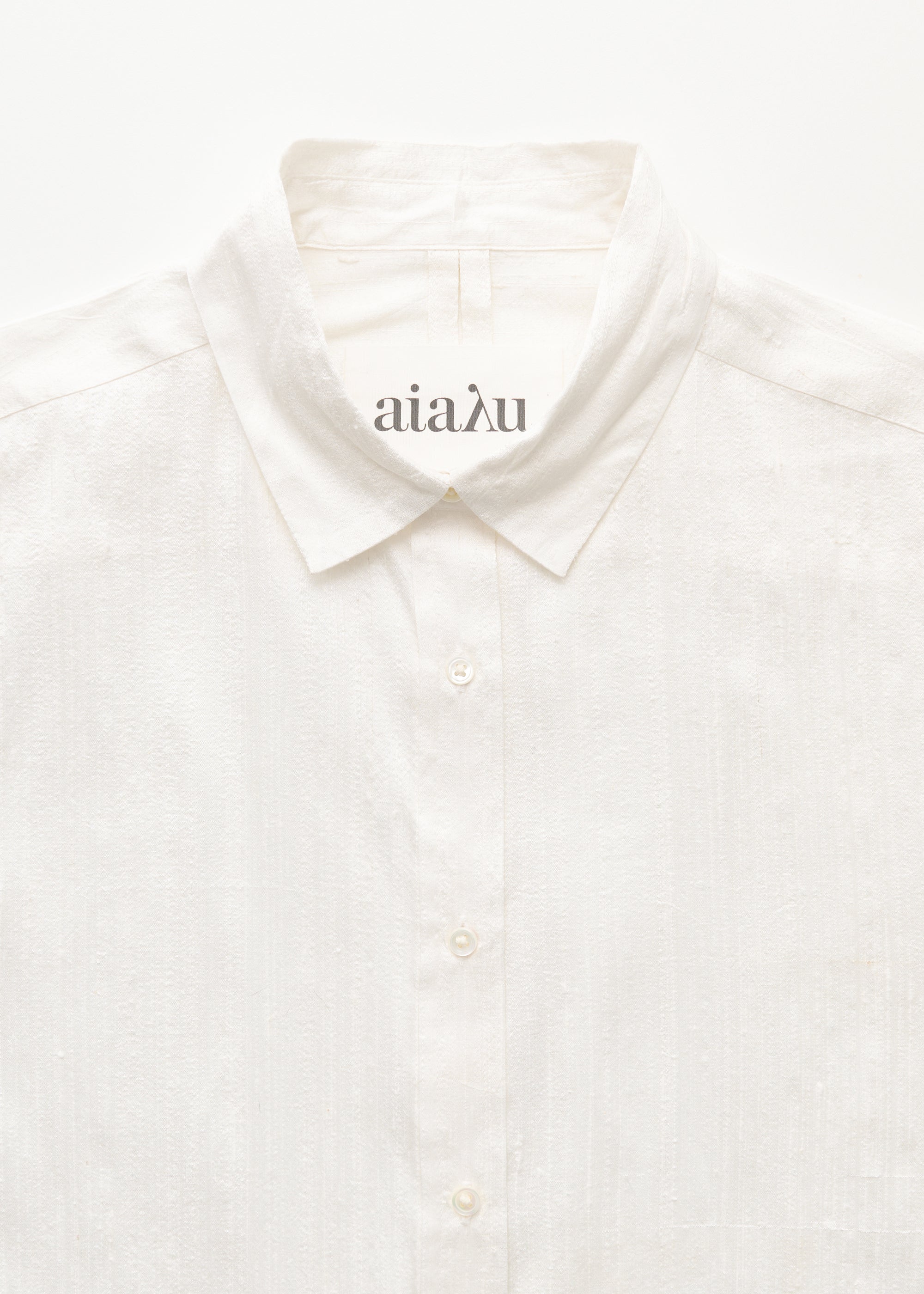 Shirt – recycled silk | Pure Ecru Shirt Woven aiayu