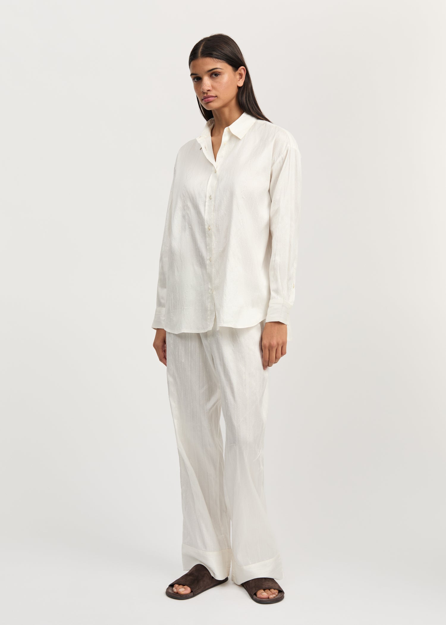 Shirt – recycled silk | Pure Ecru Shirt Woven aiayu