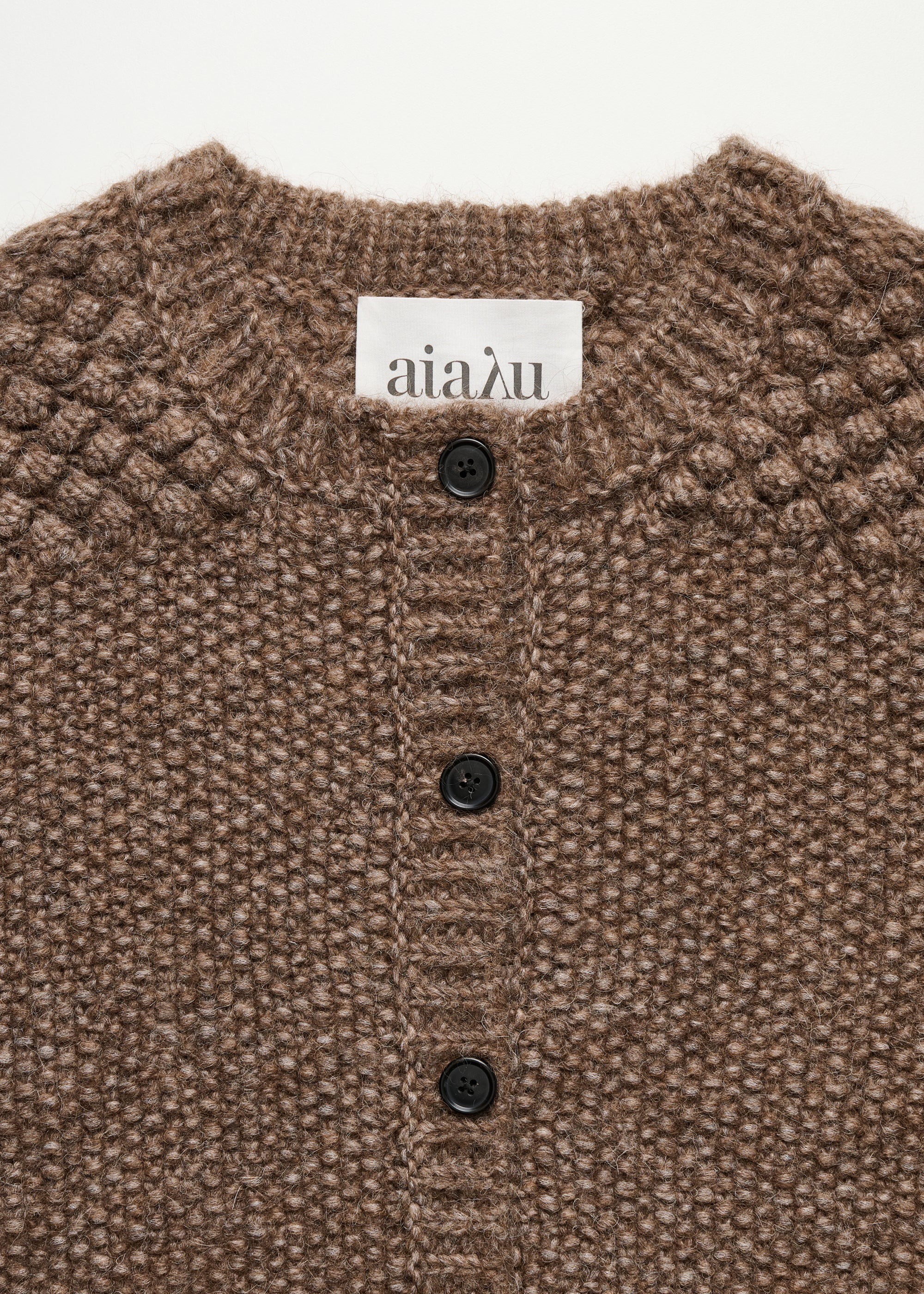 Sierra cardigan – llama wool | Pure Brownie Cardigan aiayu