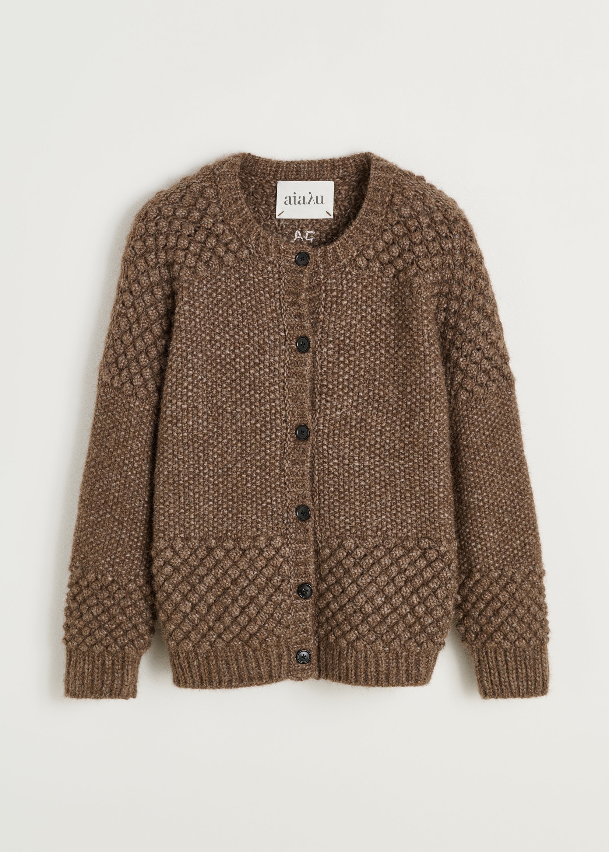 Sierra cardigan – llama wool | Pure Brownie Cardigan aiayu