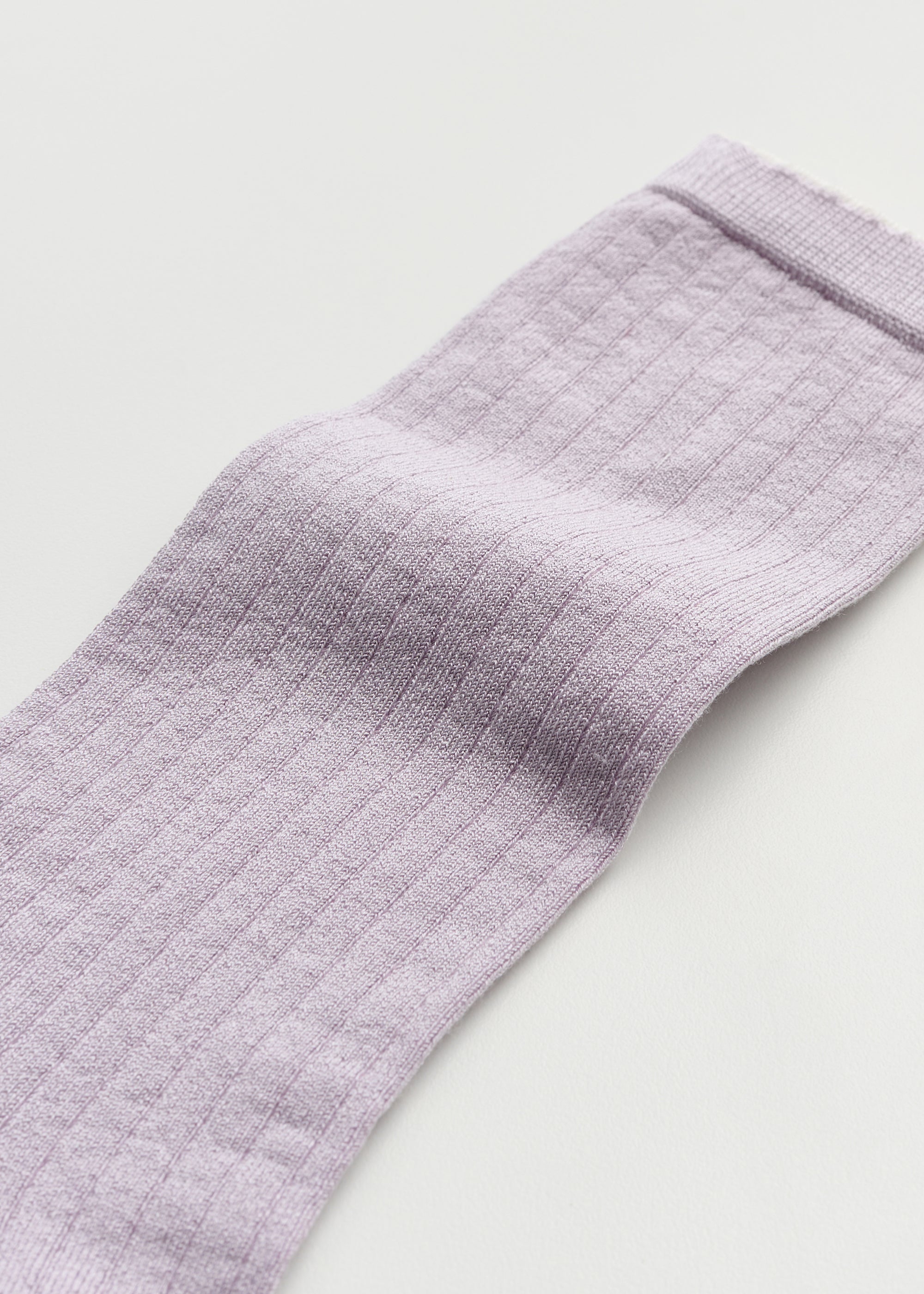 Silk rib socks | Pale Lilac Socks aiayu