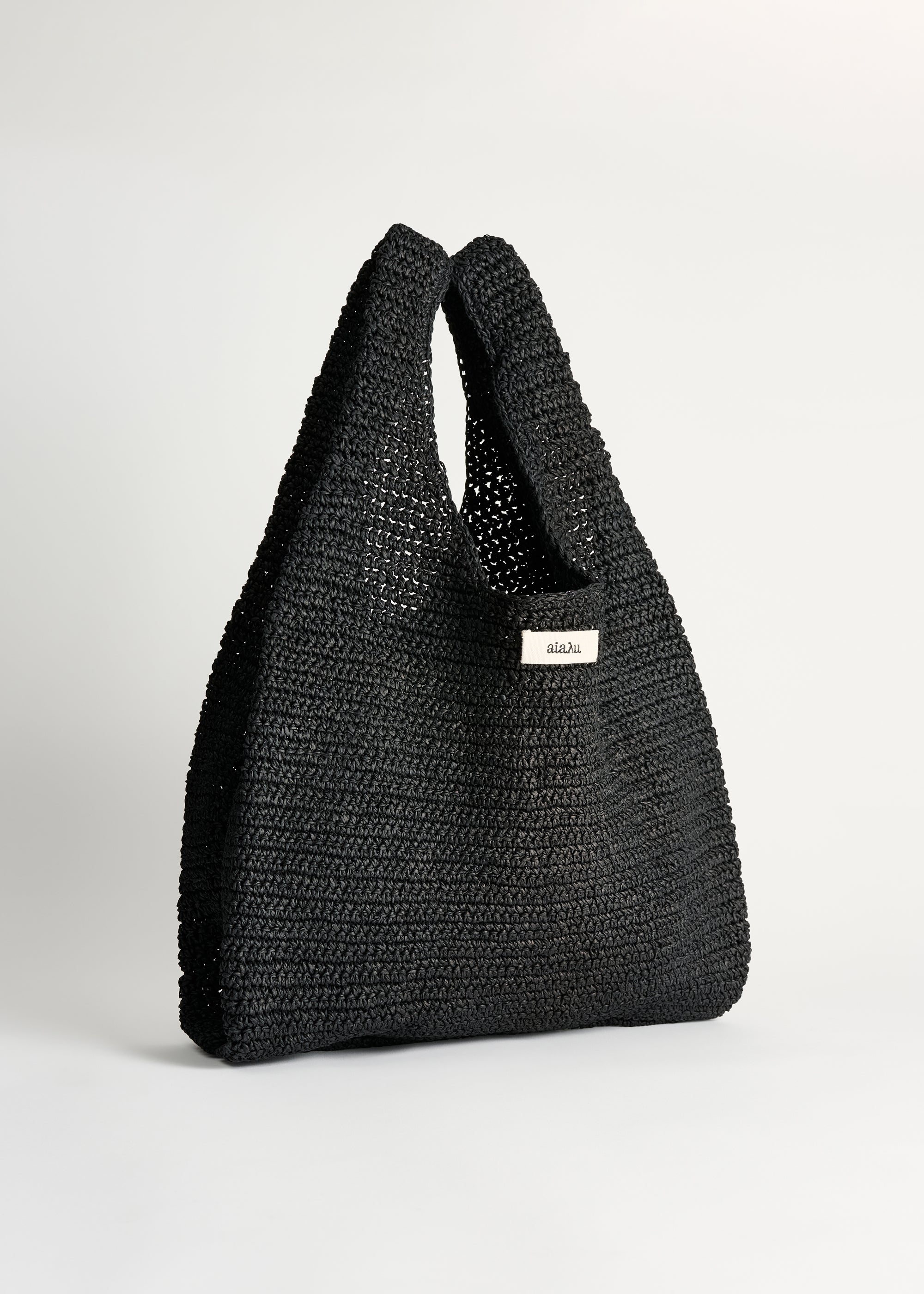 Sophia straw bag medium | Black