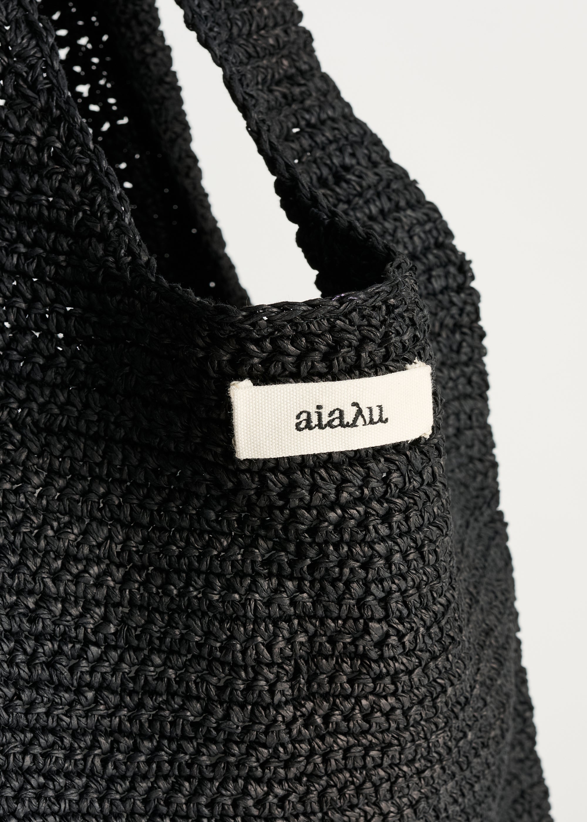 Sophia straw bag medium | Black