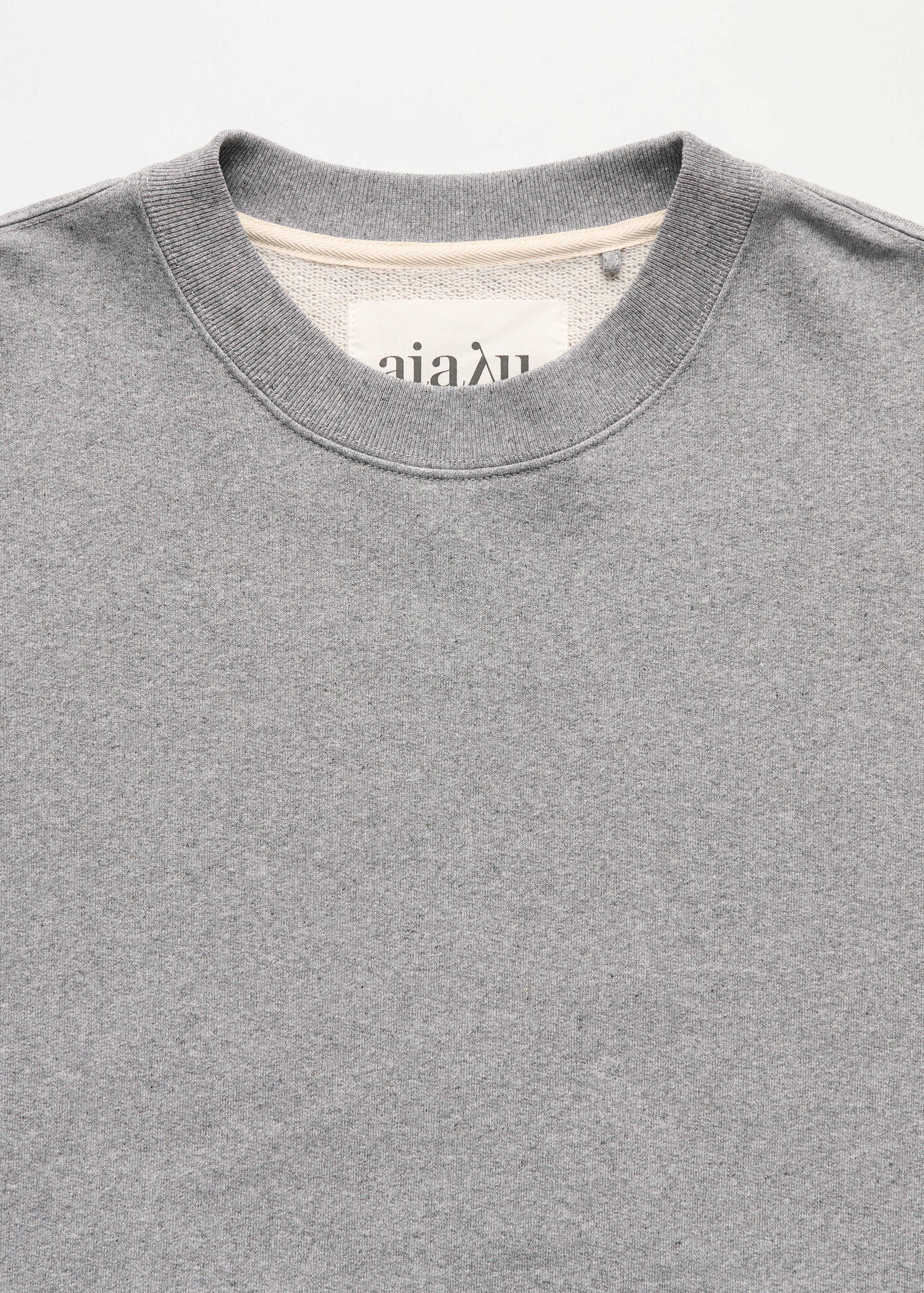 Stitched circular sweatshirt | Grey Melange Sweatshirt aiayu