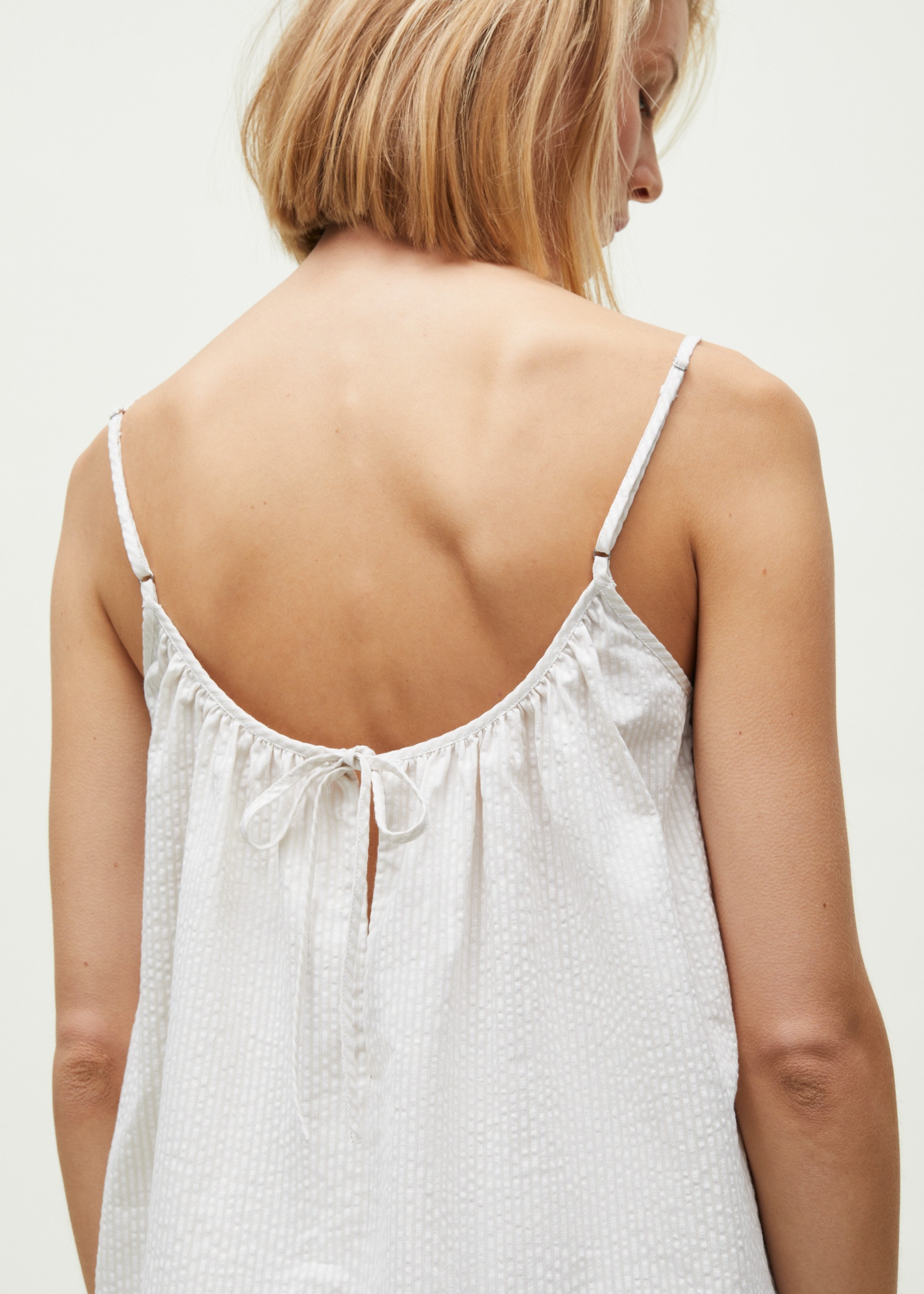 Strap top long seersucker | Kit Top aiayu
