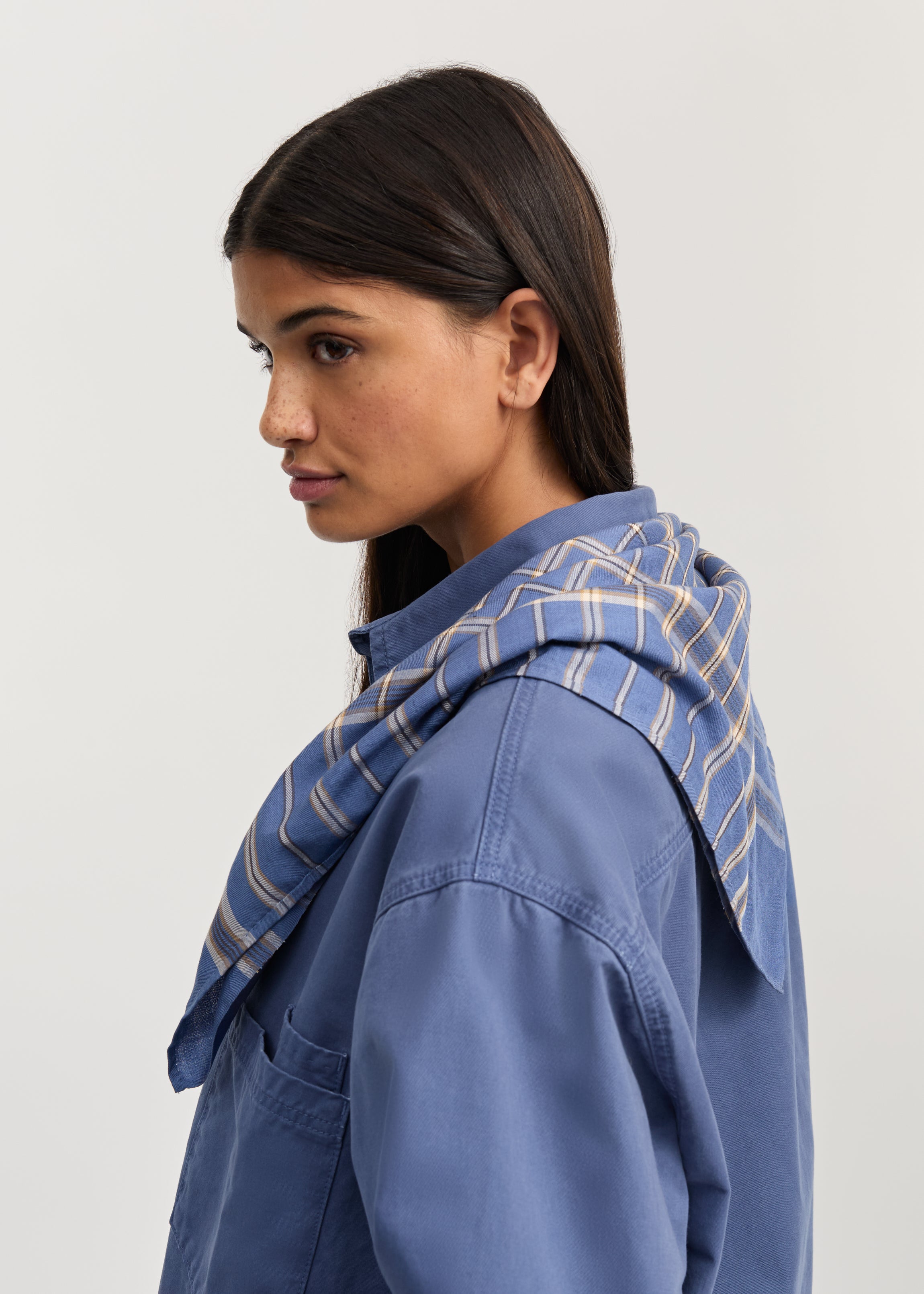Taylon scarf – silk | Mix French Blue Scarf aiayu