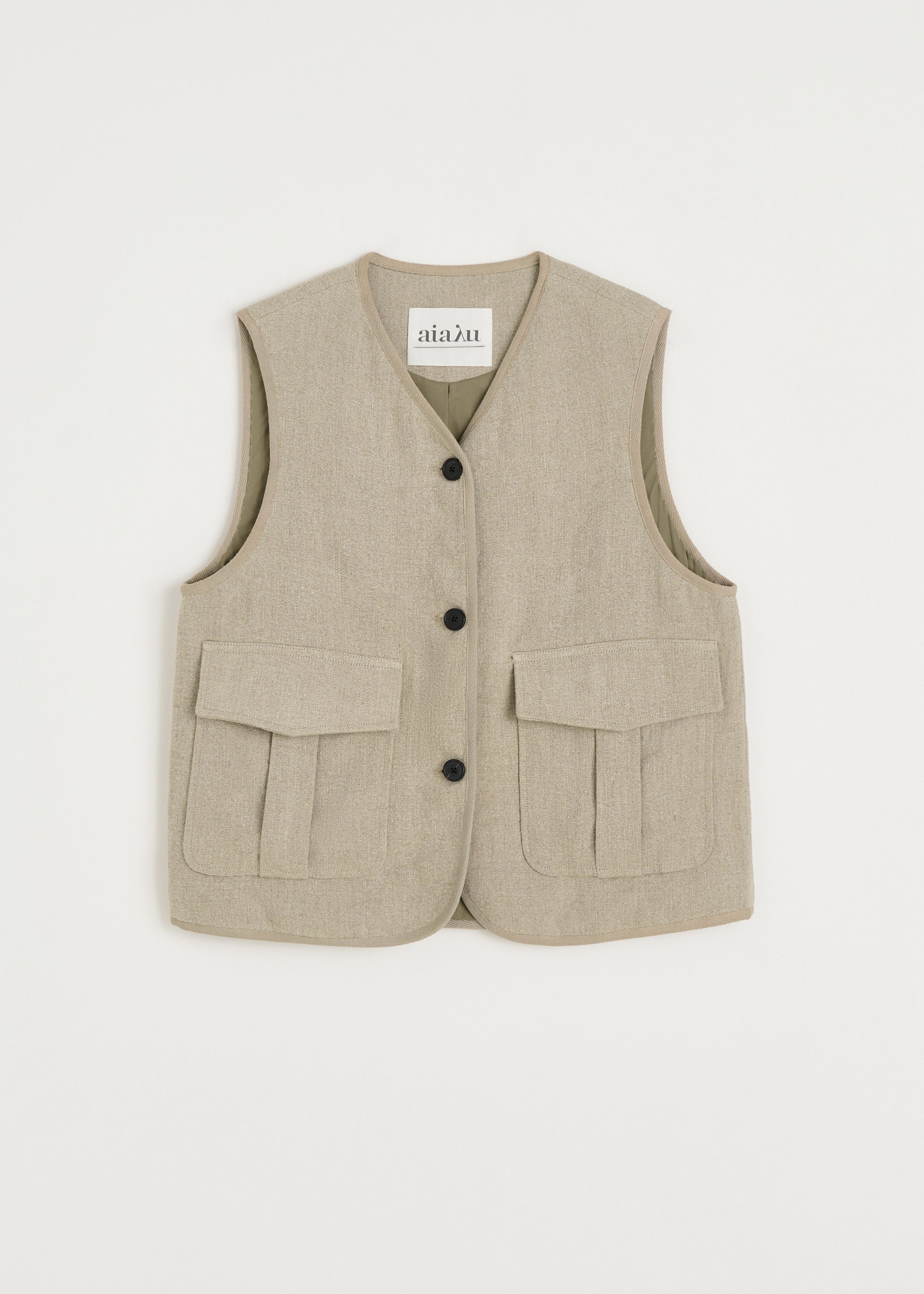 Vest heavy linen | Pure Natural Vest aiayu