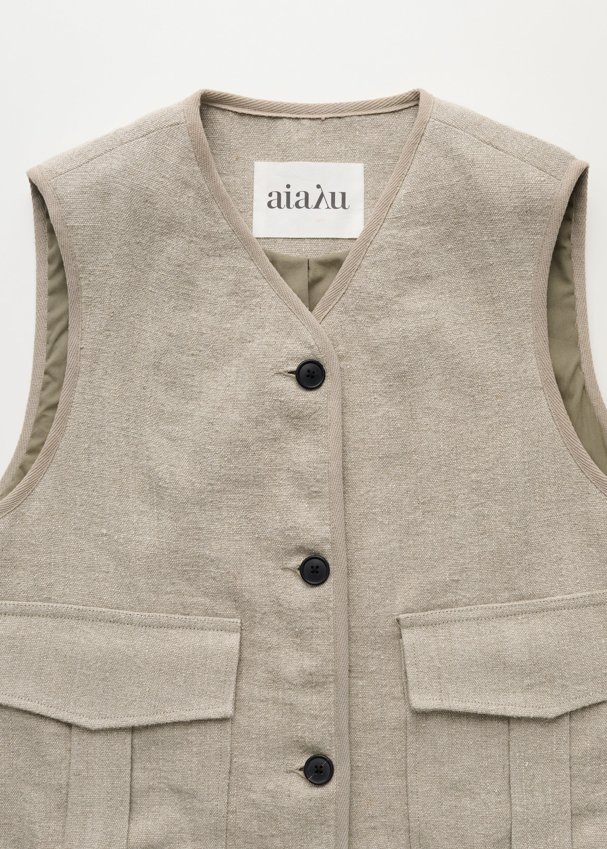 Vest heavy linen | Pure Natural Vest aiayu