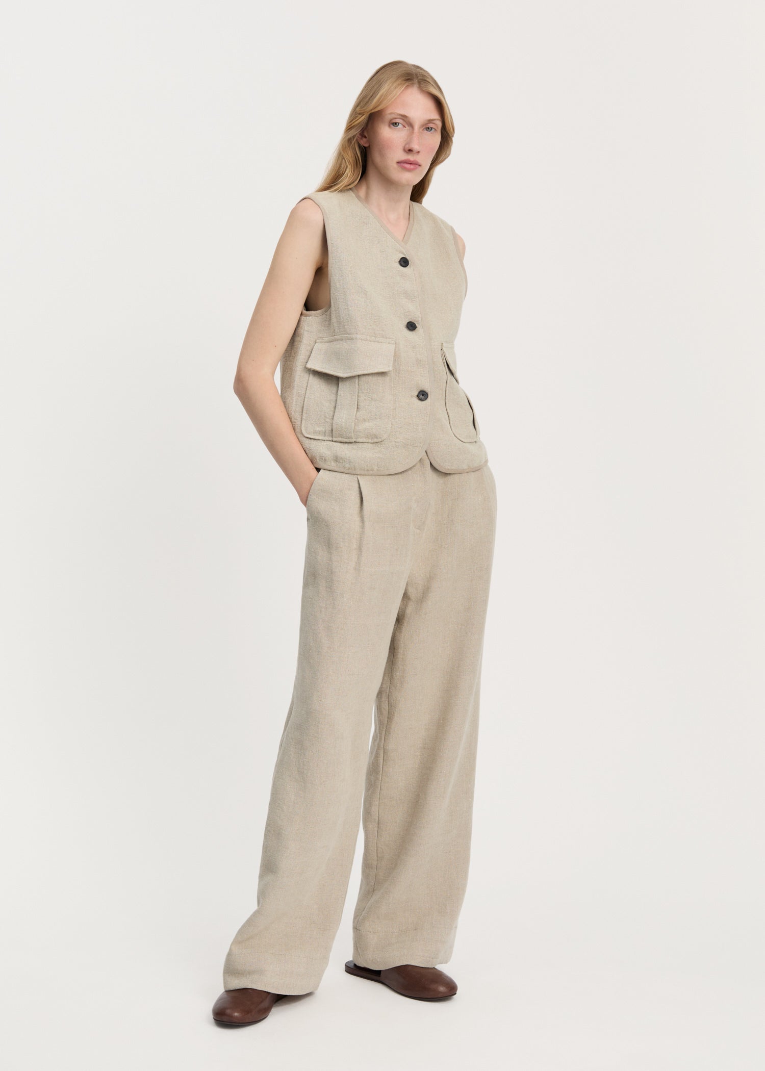 Vest heavy linen | Pure Natural