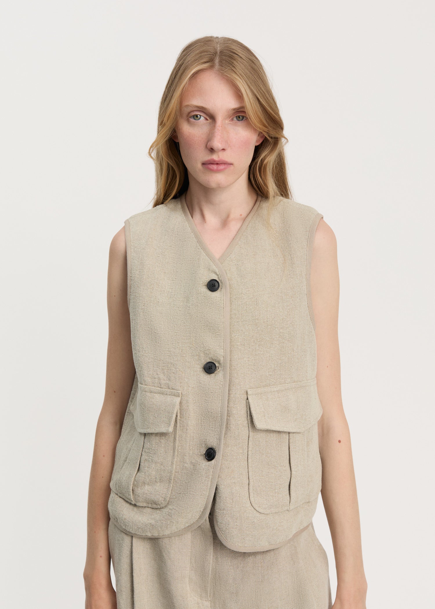 Vest heavy linen | Pure Natural Vest aiayu