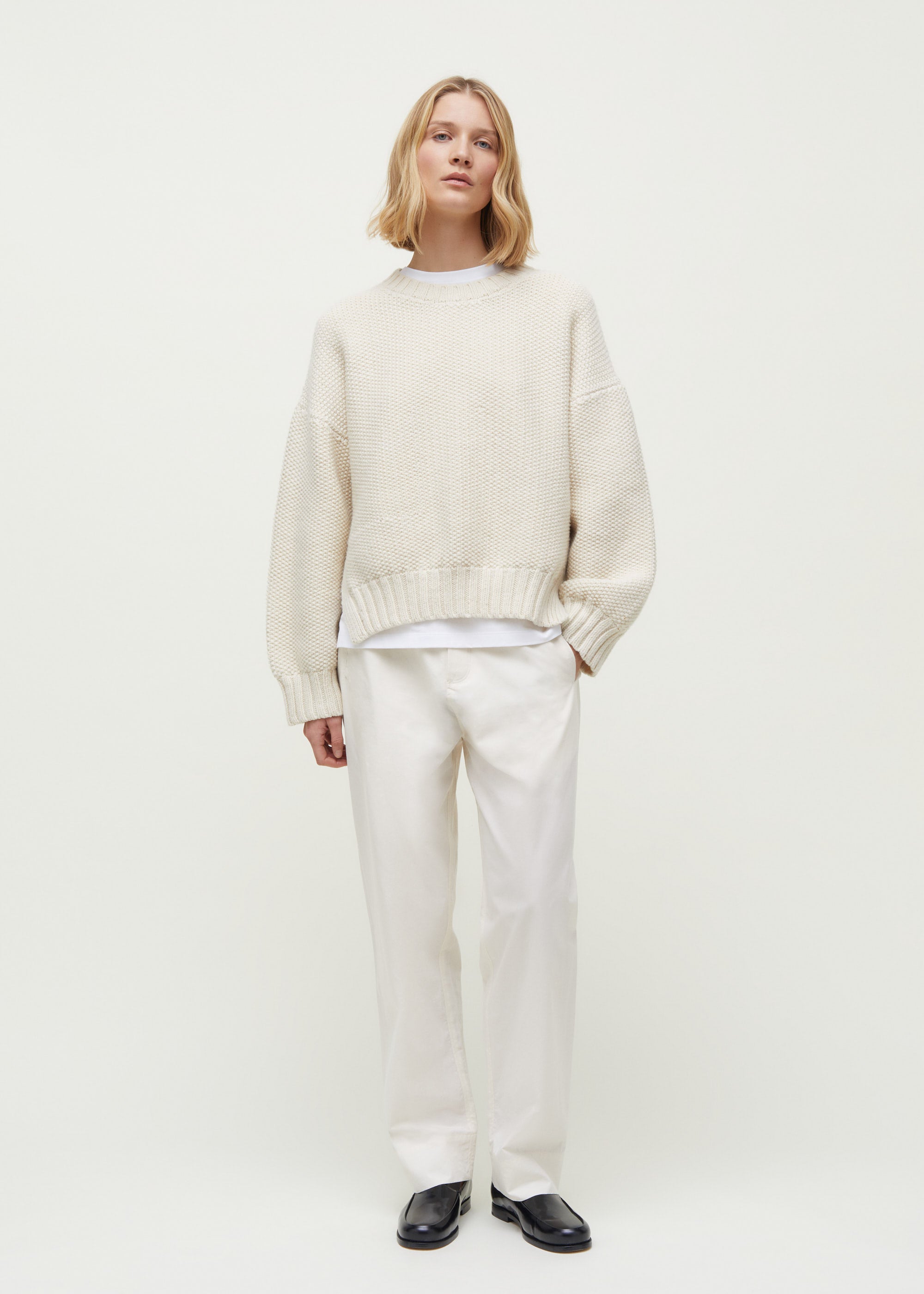 Vetla sweater – highland wool | Pure Ecru Sweater aiayu