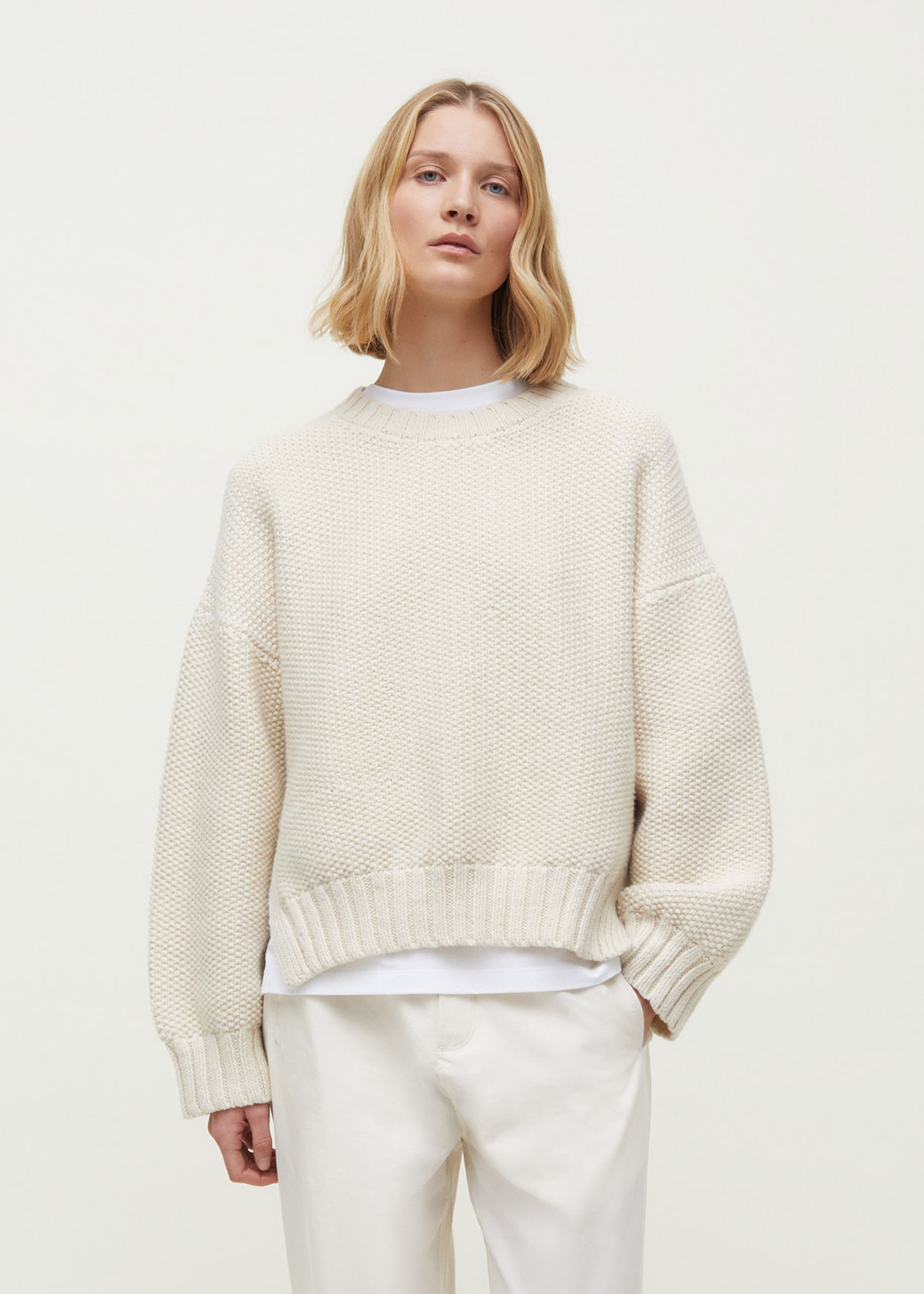 Vetla sweater – highland wool | Pure Ecru Sweater aiayu
