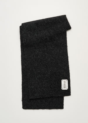 William scarf – wool | Pure Dark Grey Scarf aiayu
