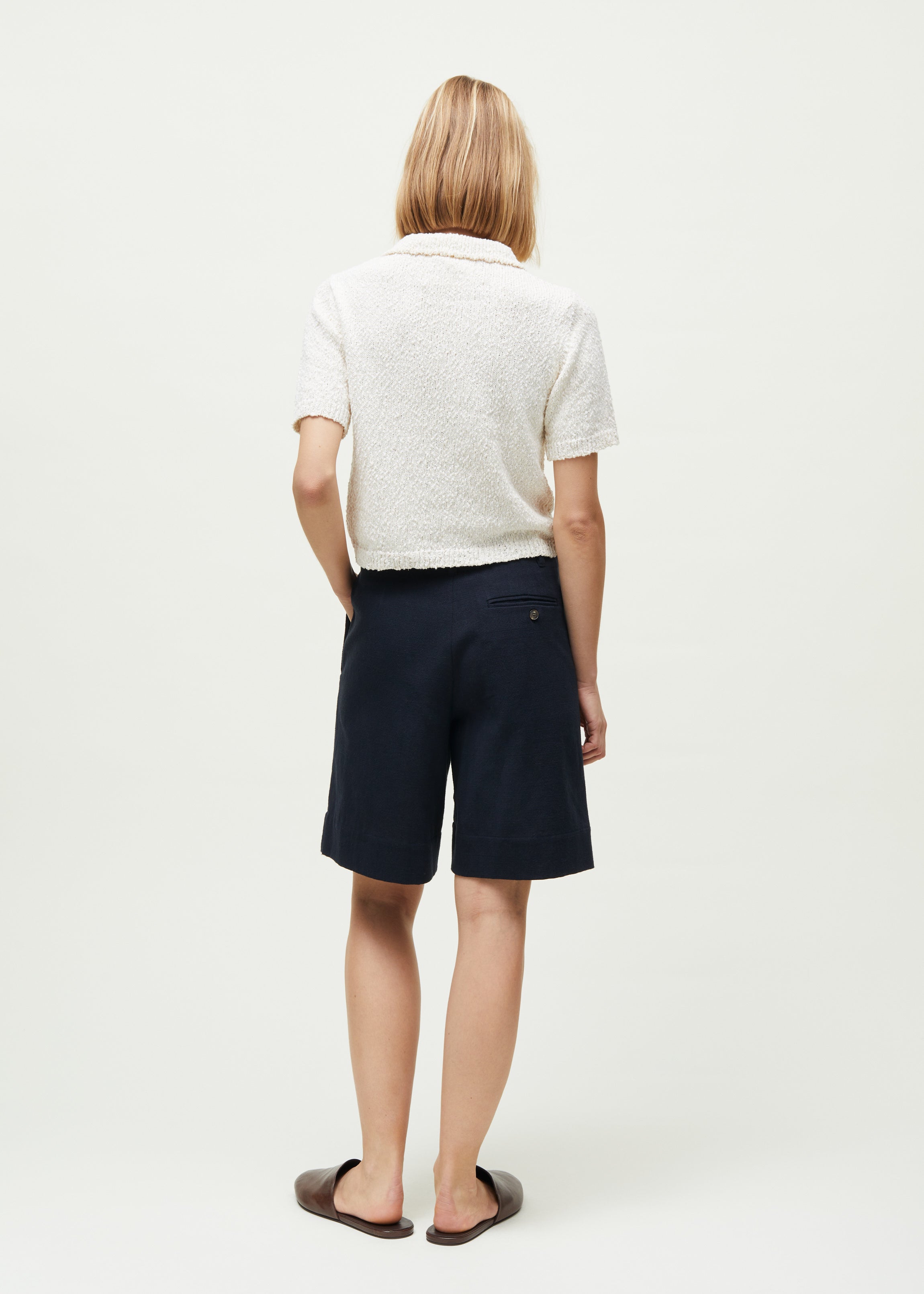 Willy shorts cotton | Navy Shorts aiayu