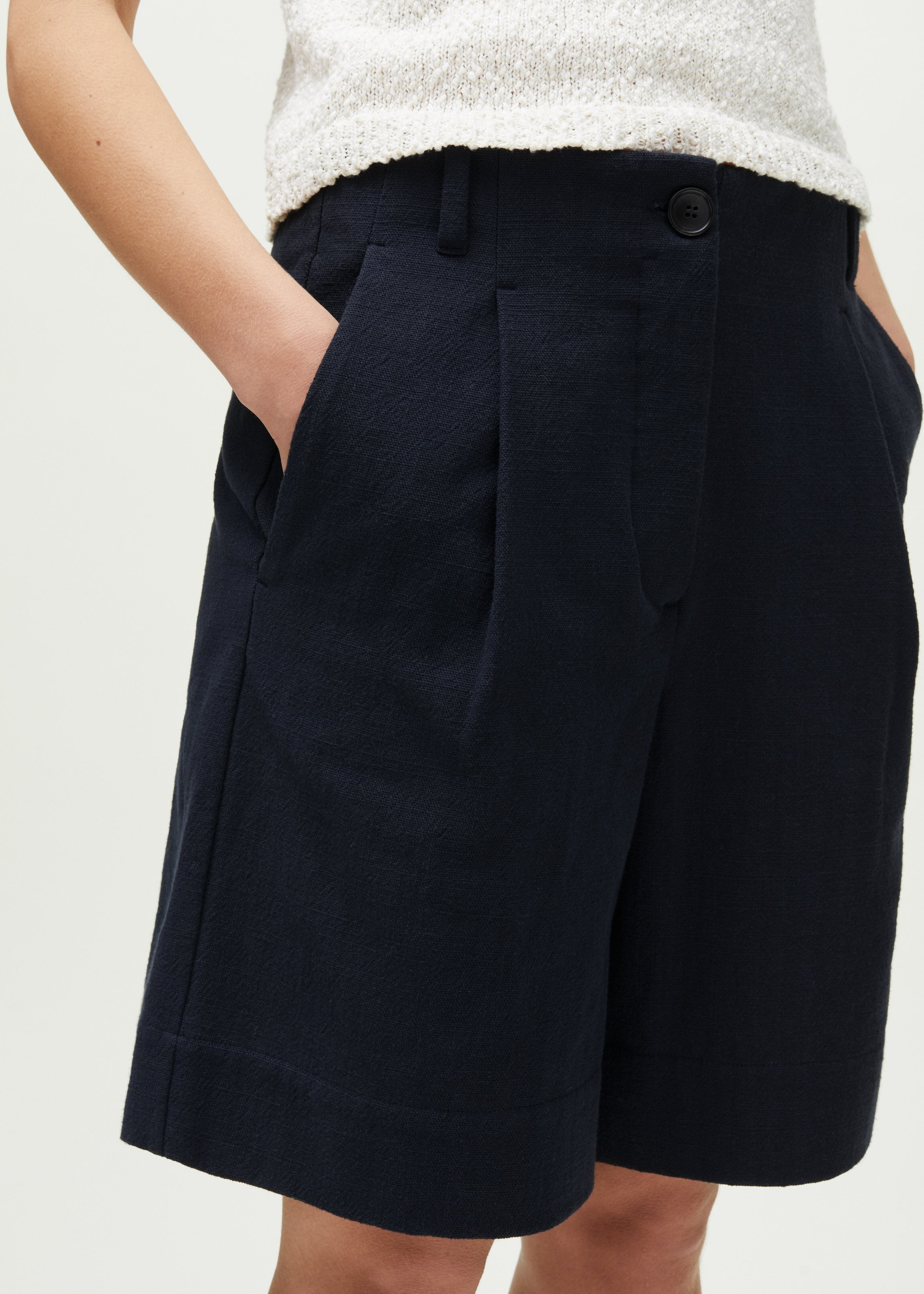 Willy shorts cotton | Navy Shorts aiayu