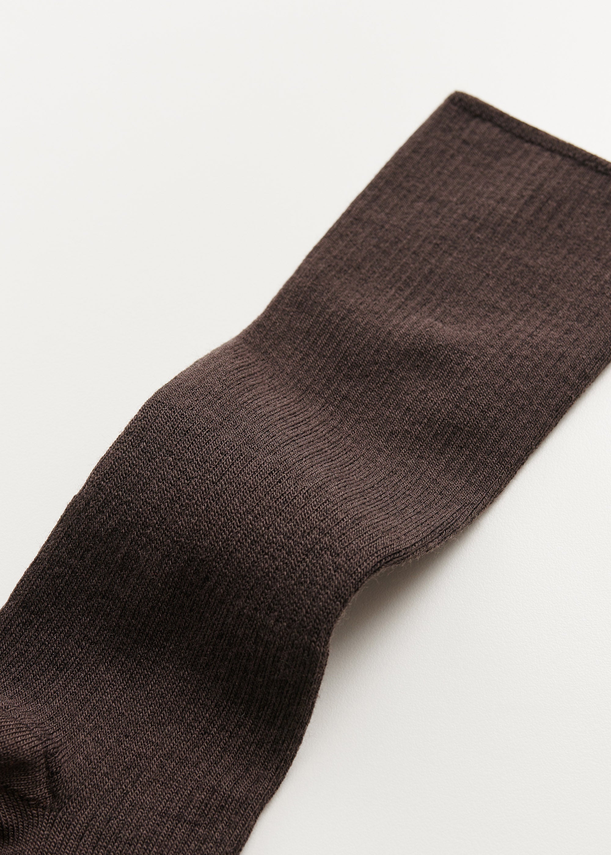 Wool rib socks | Brown Socks aiayu