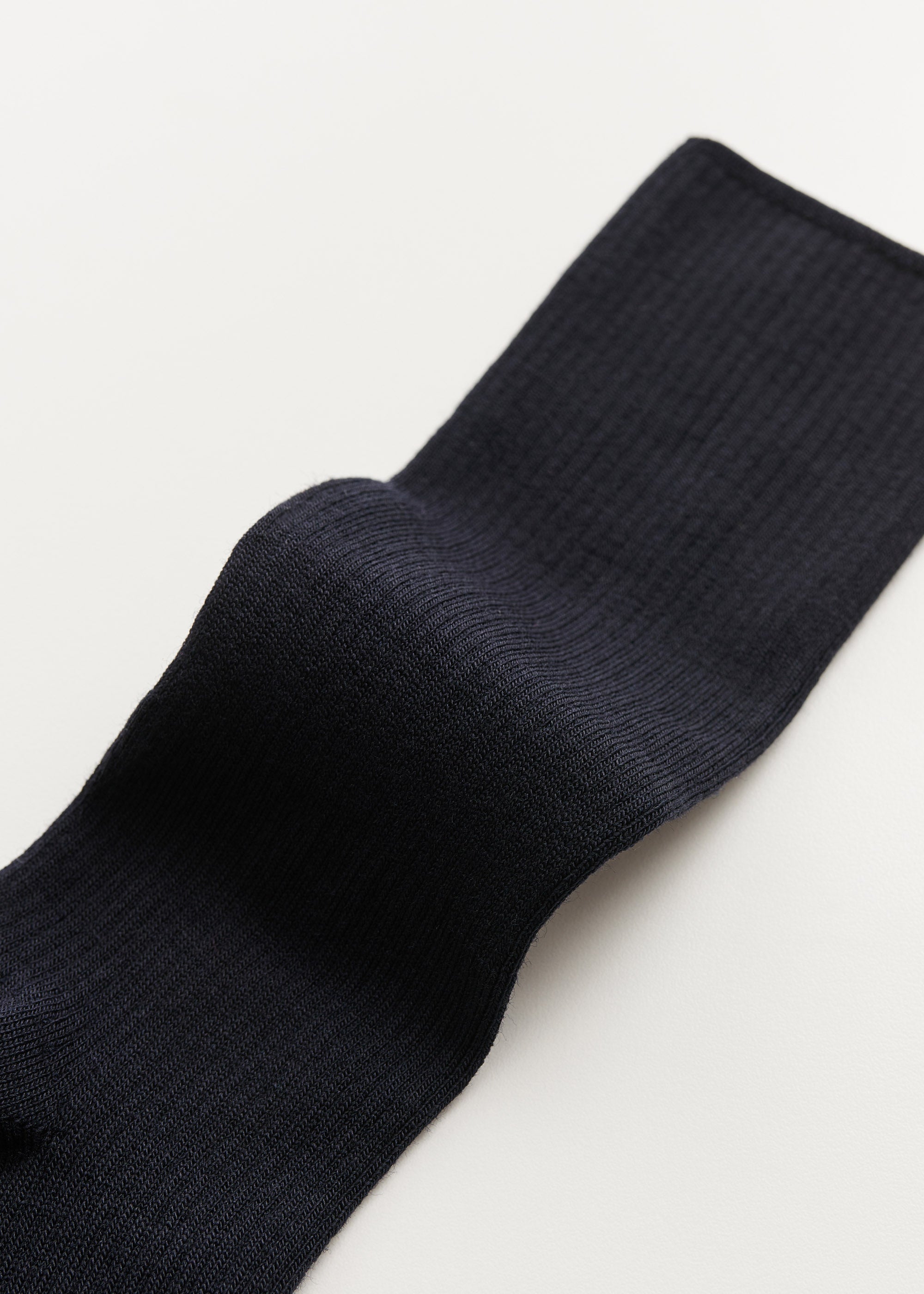 Wool rib socks | Navy Socks aiayu