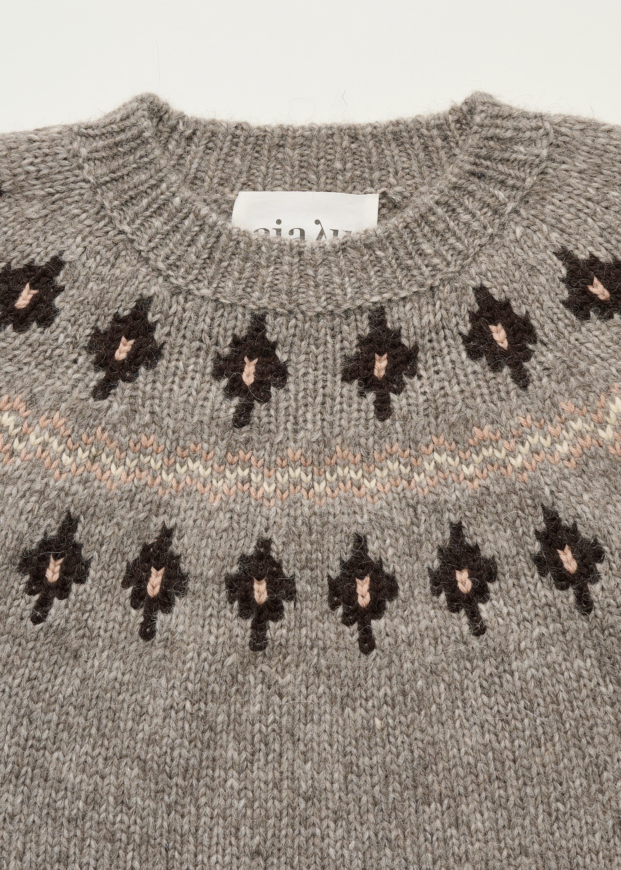 Wyn sweater – llama wool | Mix Pure Grey Sweater aiayu