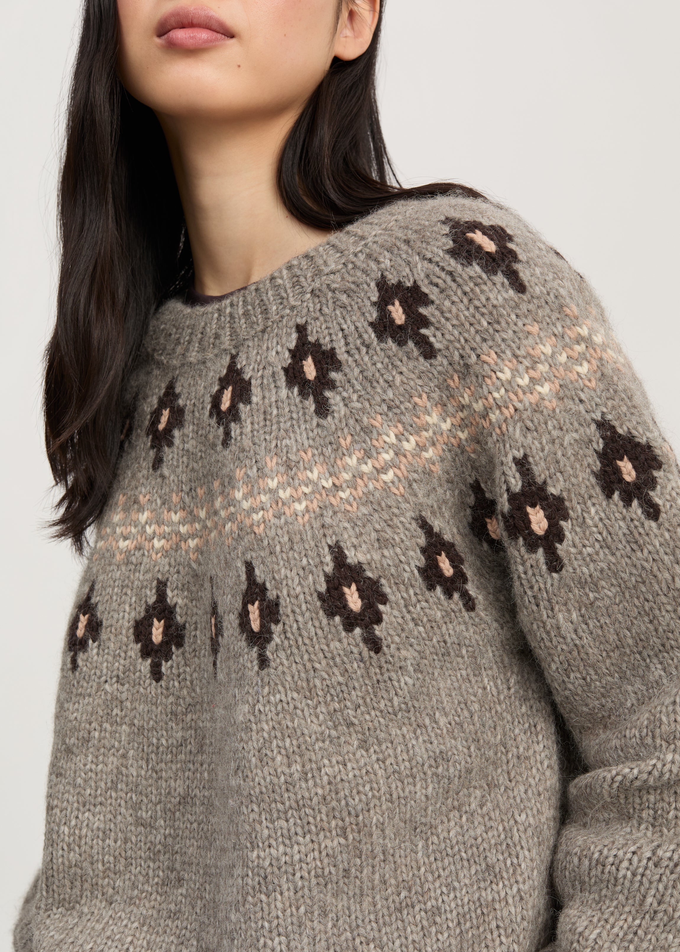 Wyn sweater – llama wool | Mix Pure Grey Sweater aiayu