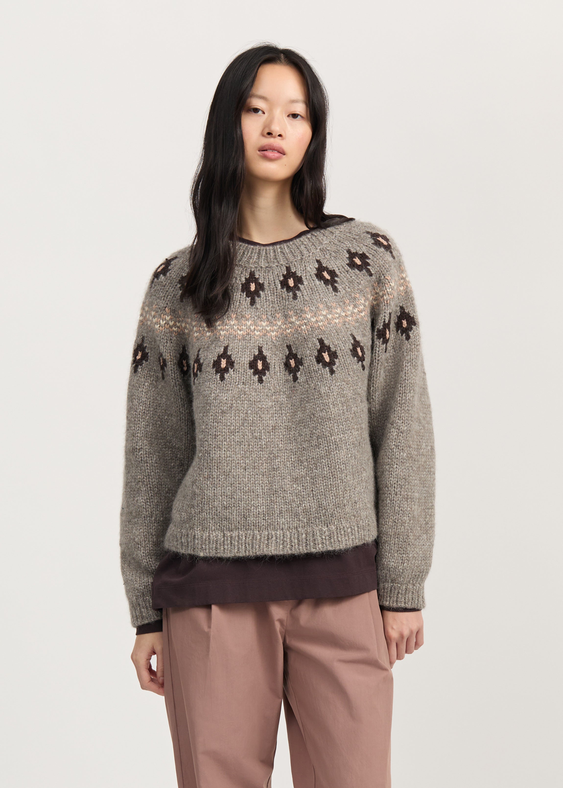 Wyn sweater – llama wool | Mix Pure Grey Sweater aiayu