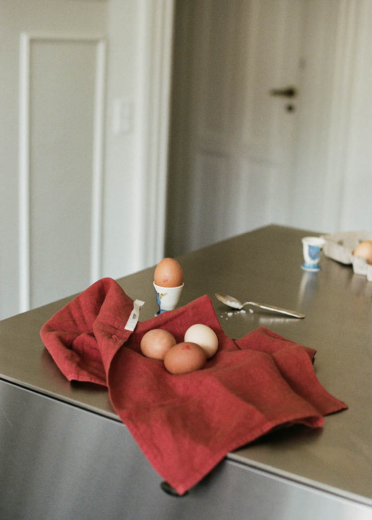 Linen kitchen towel (set of 2 pcs) | Terracotta Other living aiayu