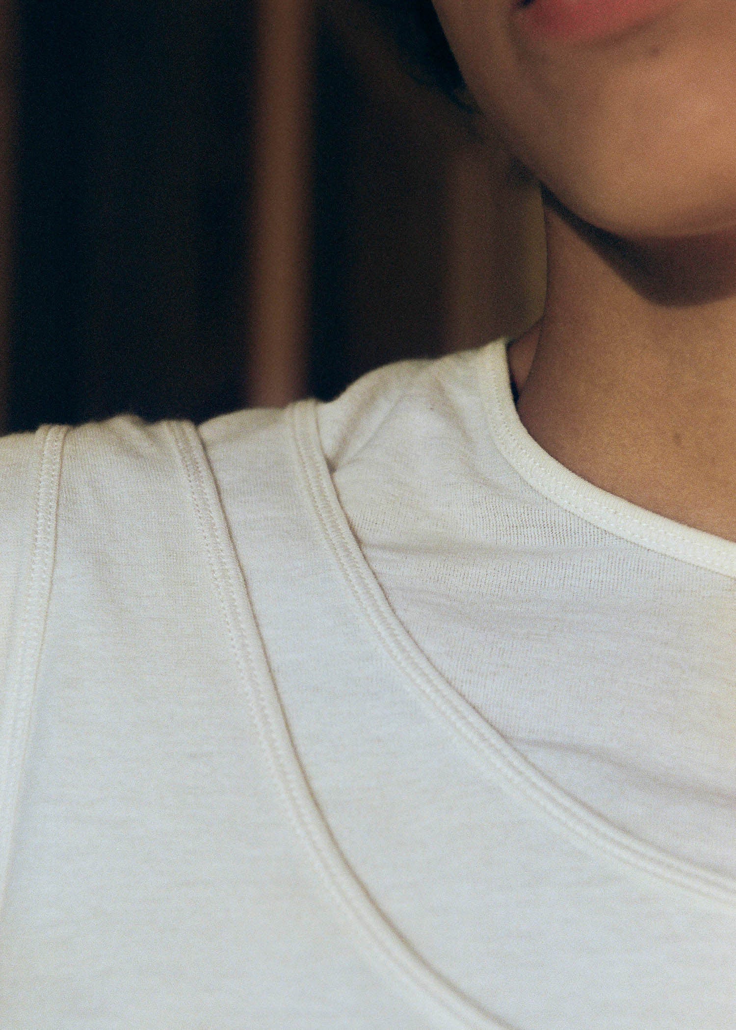 Gentle tee – cashmere | Pure Ecru Blouse aiayu