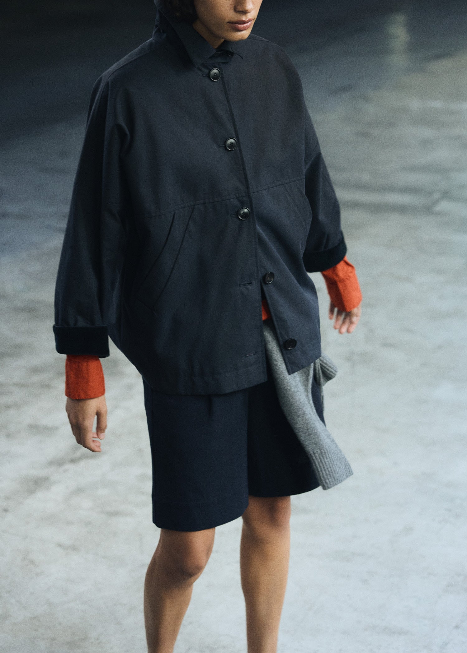 Moa jacket – oilskin | Navy Jacket aiayu