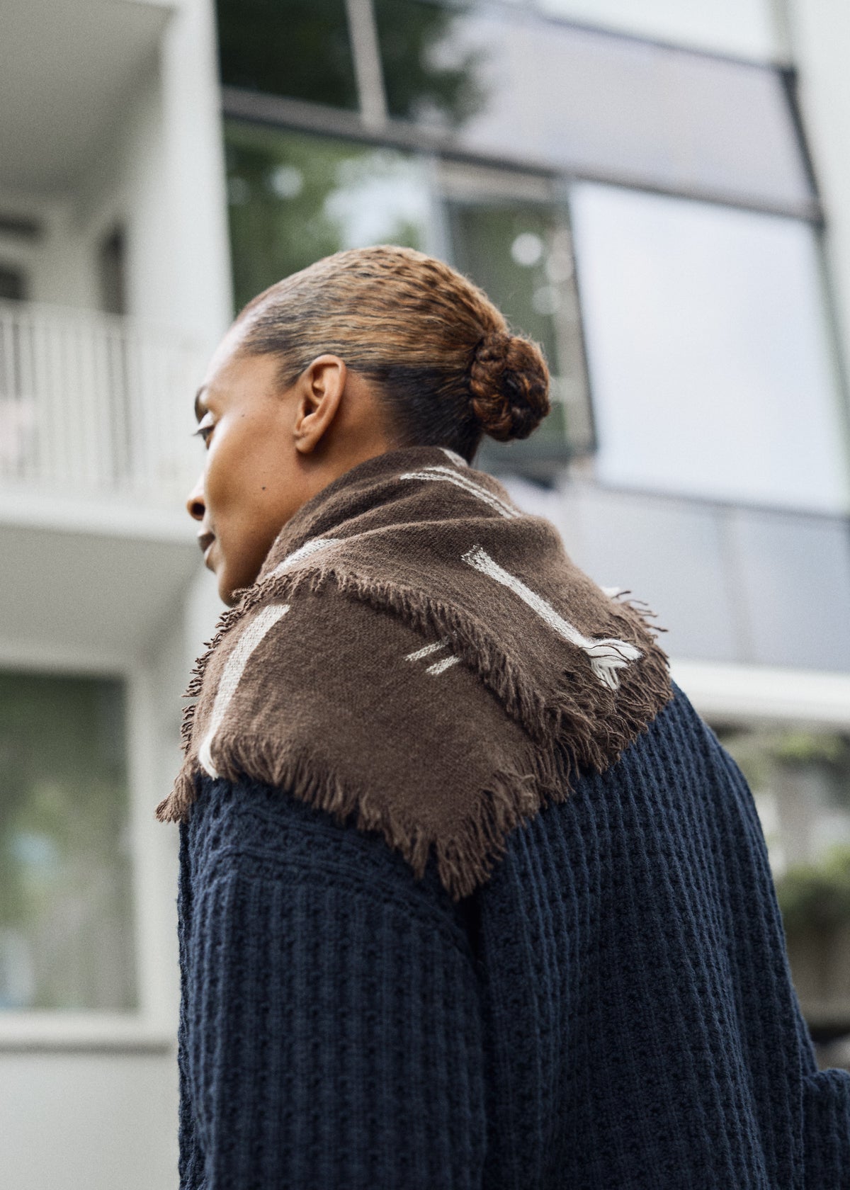 Kiona scarf – yak | Mix pure brown Scarf aiayu
