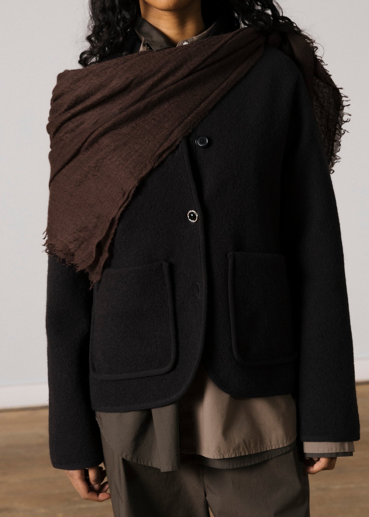 Poon scarf – cashmere | Chocolate Scarf aiayu