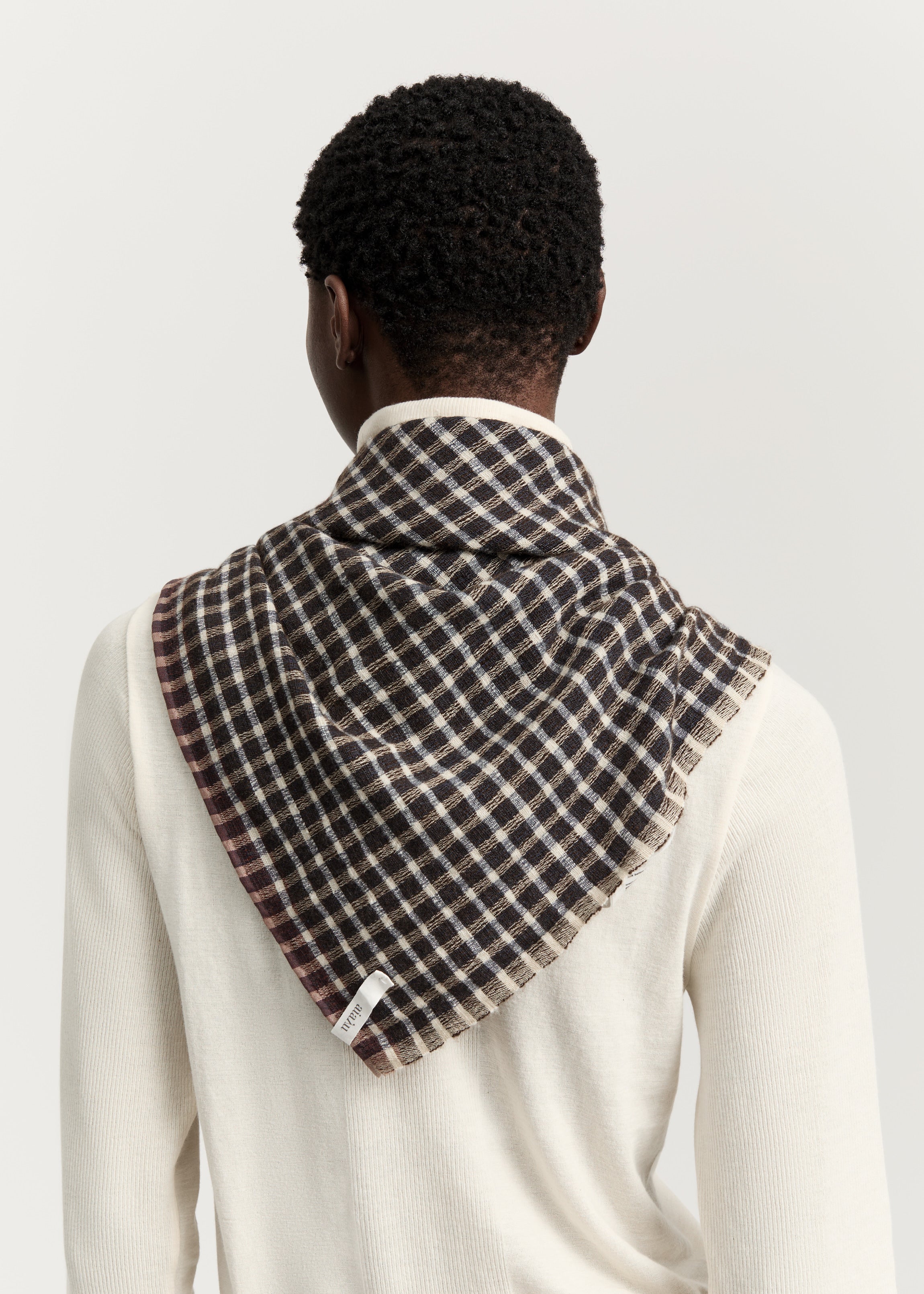 Adelina scarf – cashmere silk | Mix Brown Scarf aiayu