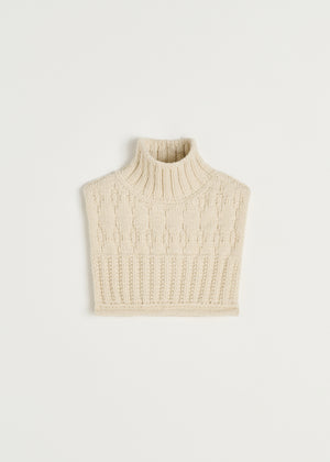 Asami neckwarmer – pure llama | Pure Ecru Scarf aiayu