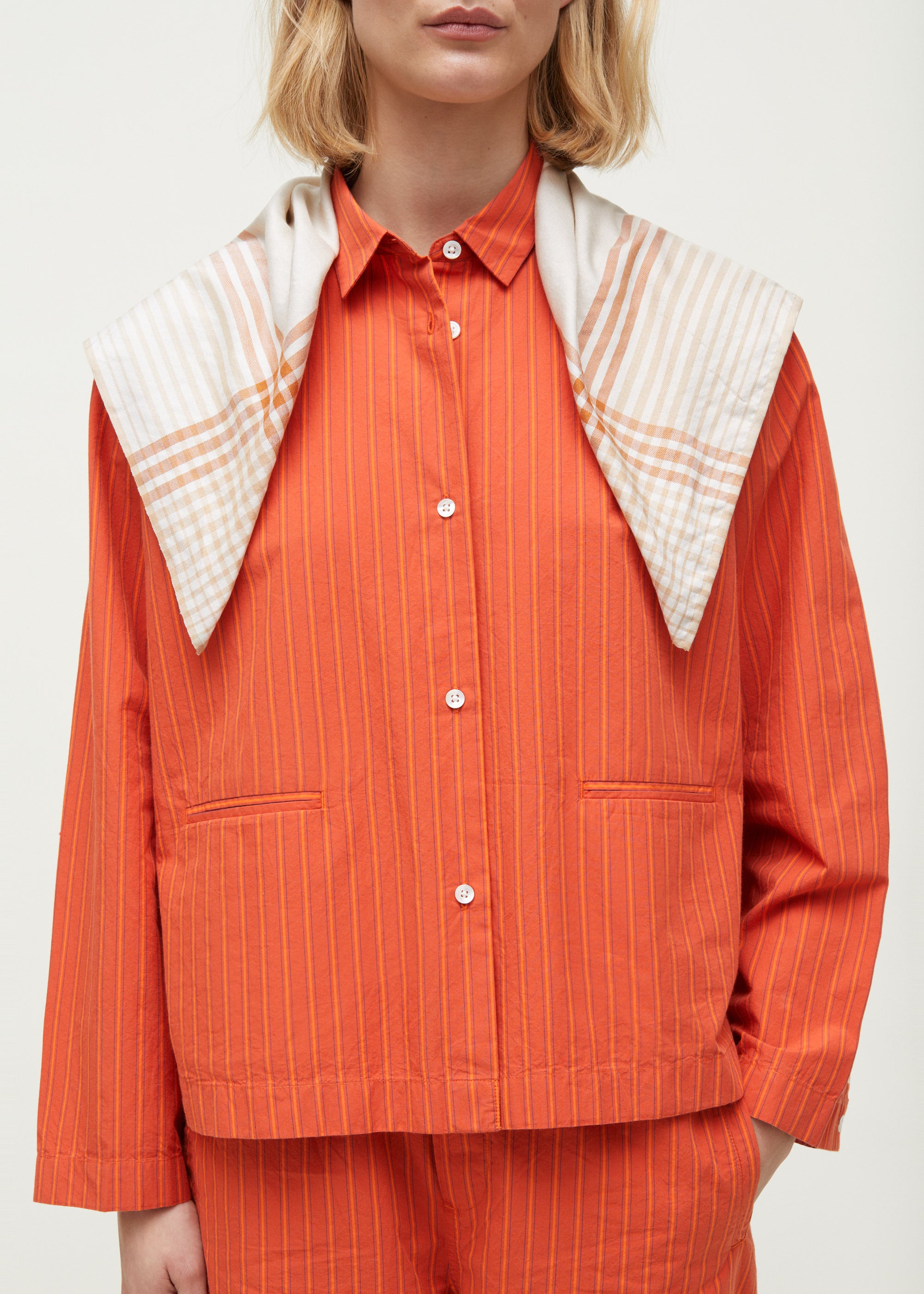 Atla shirt striped | Mix Burnt Orange