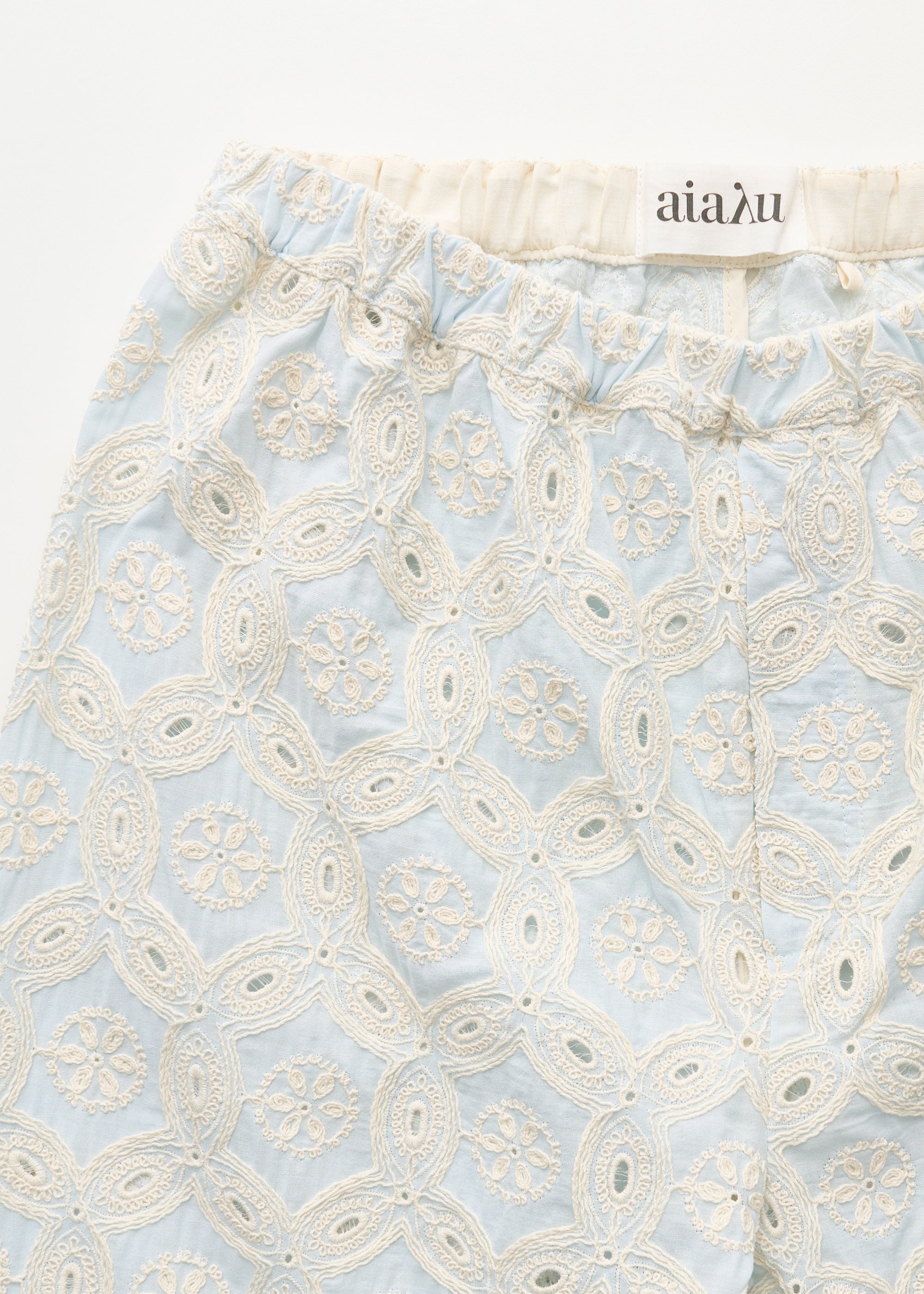 Ava pant embroidery | Blue Eyes Shorts aiayu