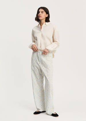 Ava pant embroidery | Blue Eyes Pants aiayu