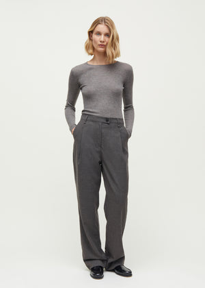 Balder pant fine wool | Brownie Melange