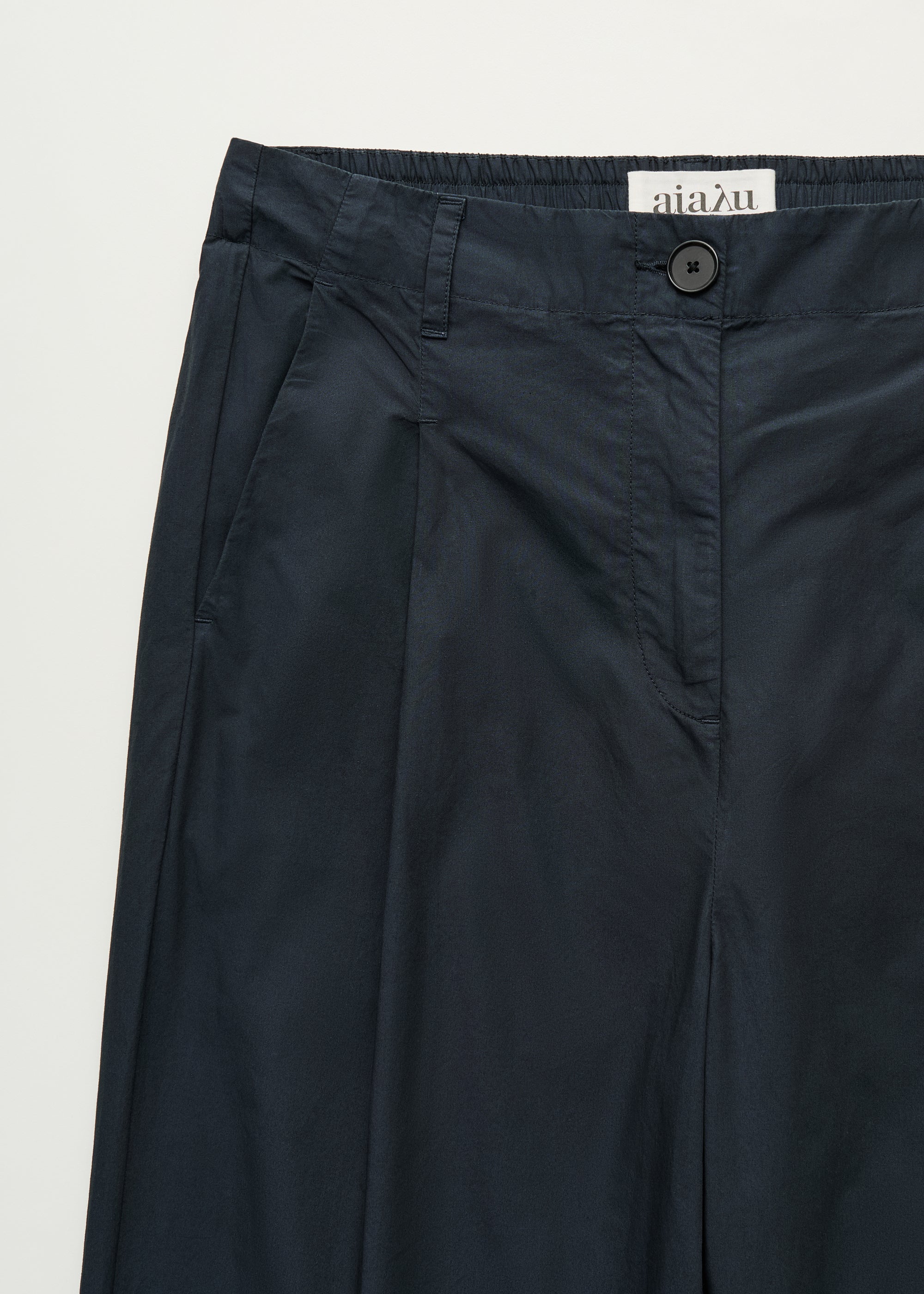 Billy pant zip poplin | Black Navy Pants aiayu