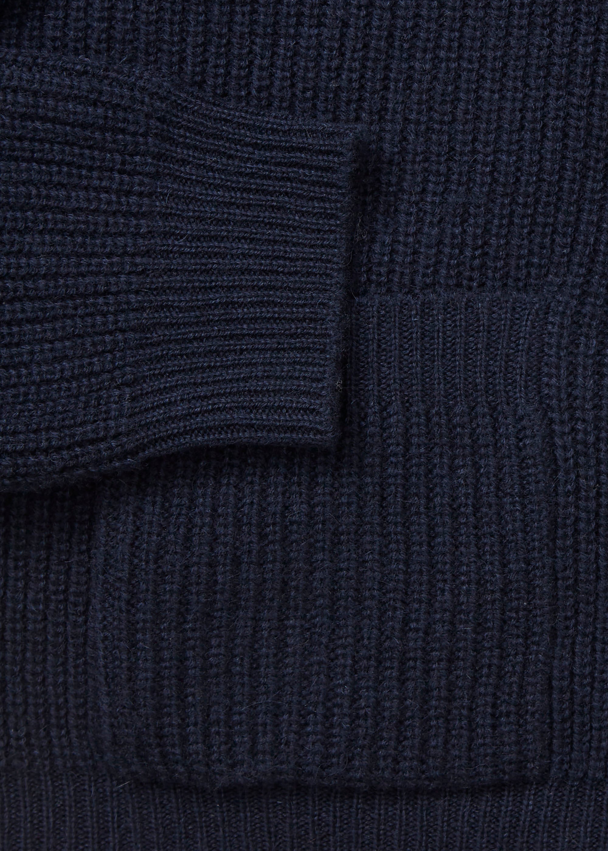 Bine wool cardigan | Black Blue